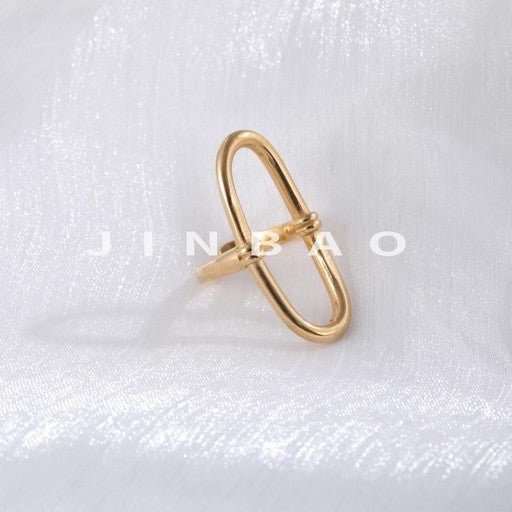 Minimalist Chain Link Stainless Steel Ring Modern Elegant Style Women Ring | G003836