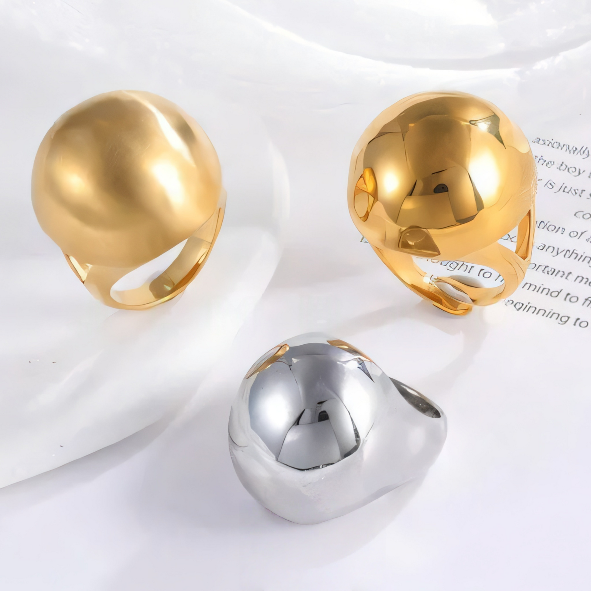 Minimalist Fashion Stainless Steel Ball Ring for Men and Women | ML081