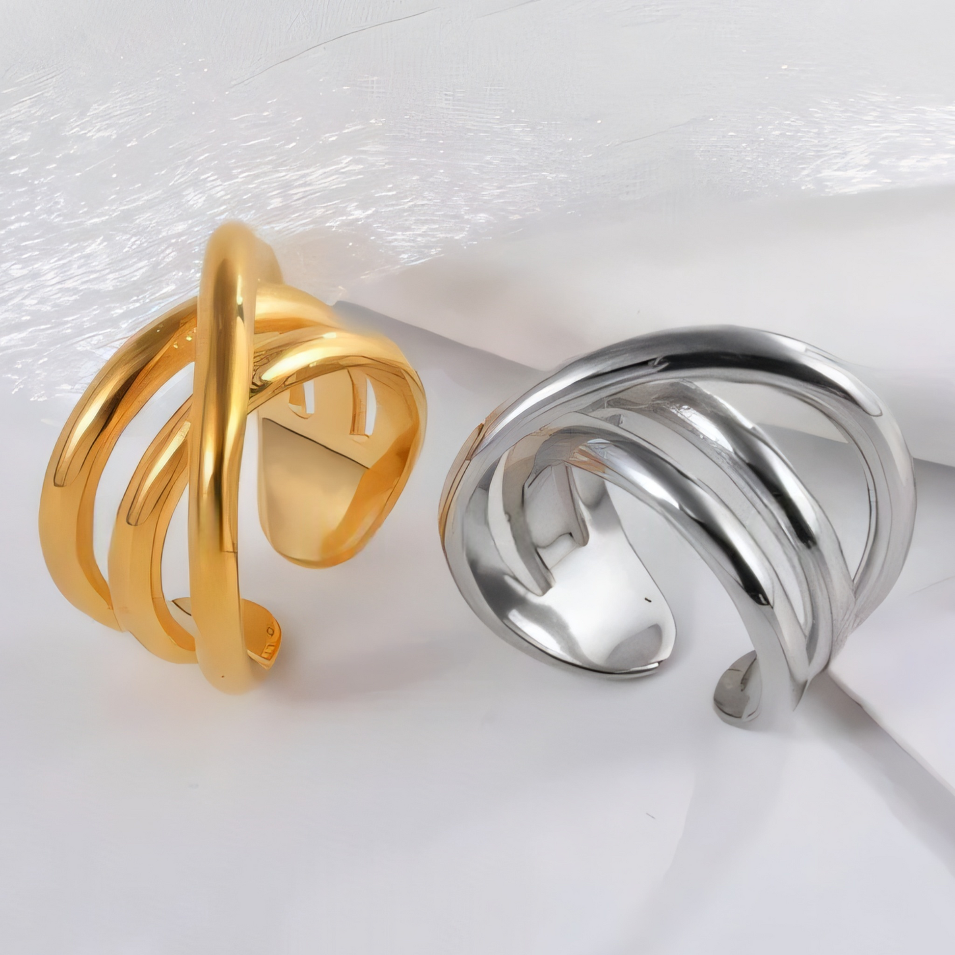Minimalist Geometric Open Women's Ring | G00361