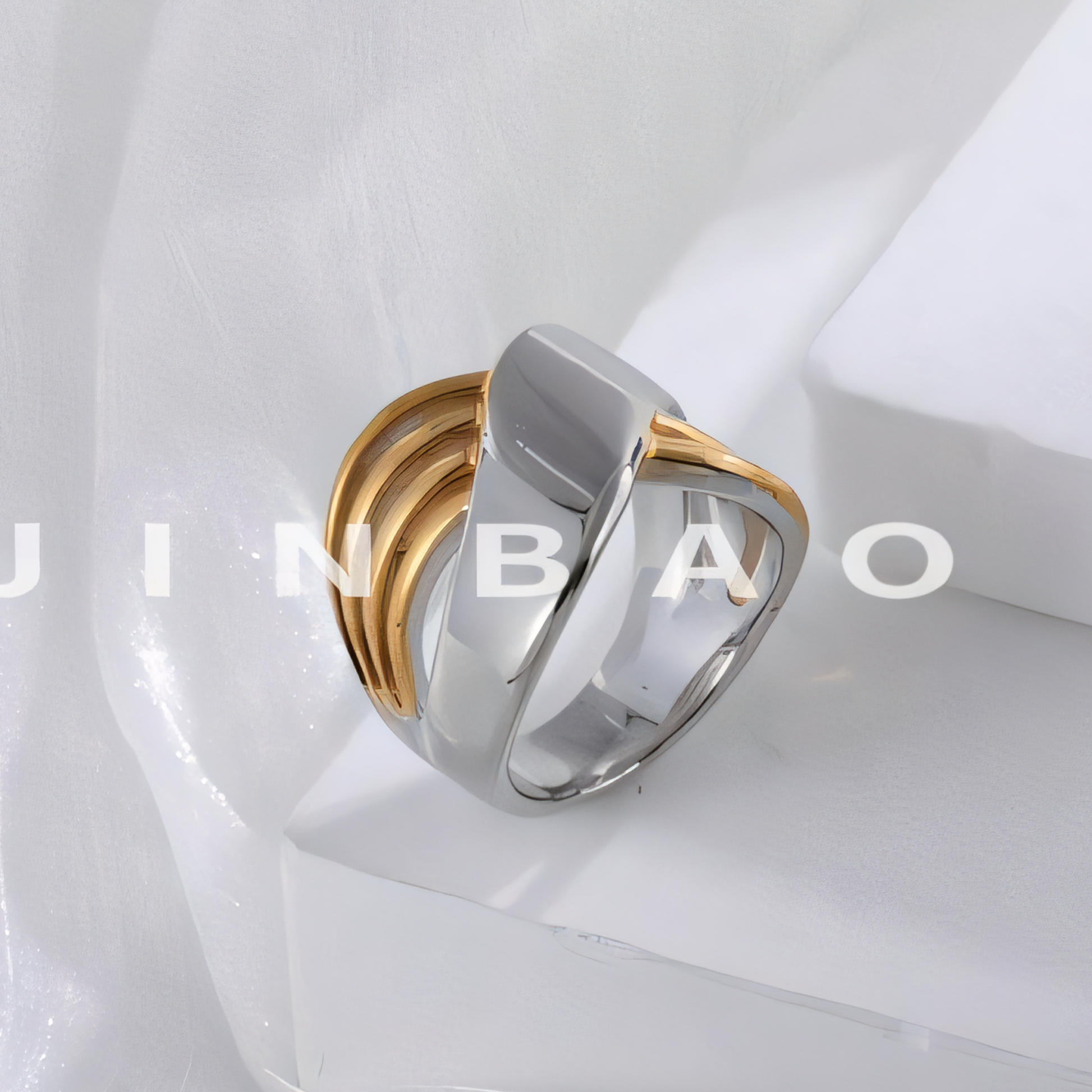 Minimalist Interwoven Design Ring Women's Stainless Steel Ring | ML0146