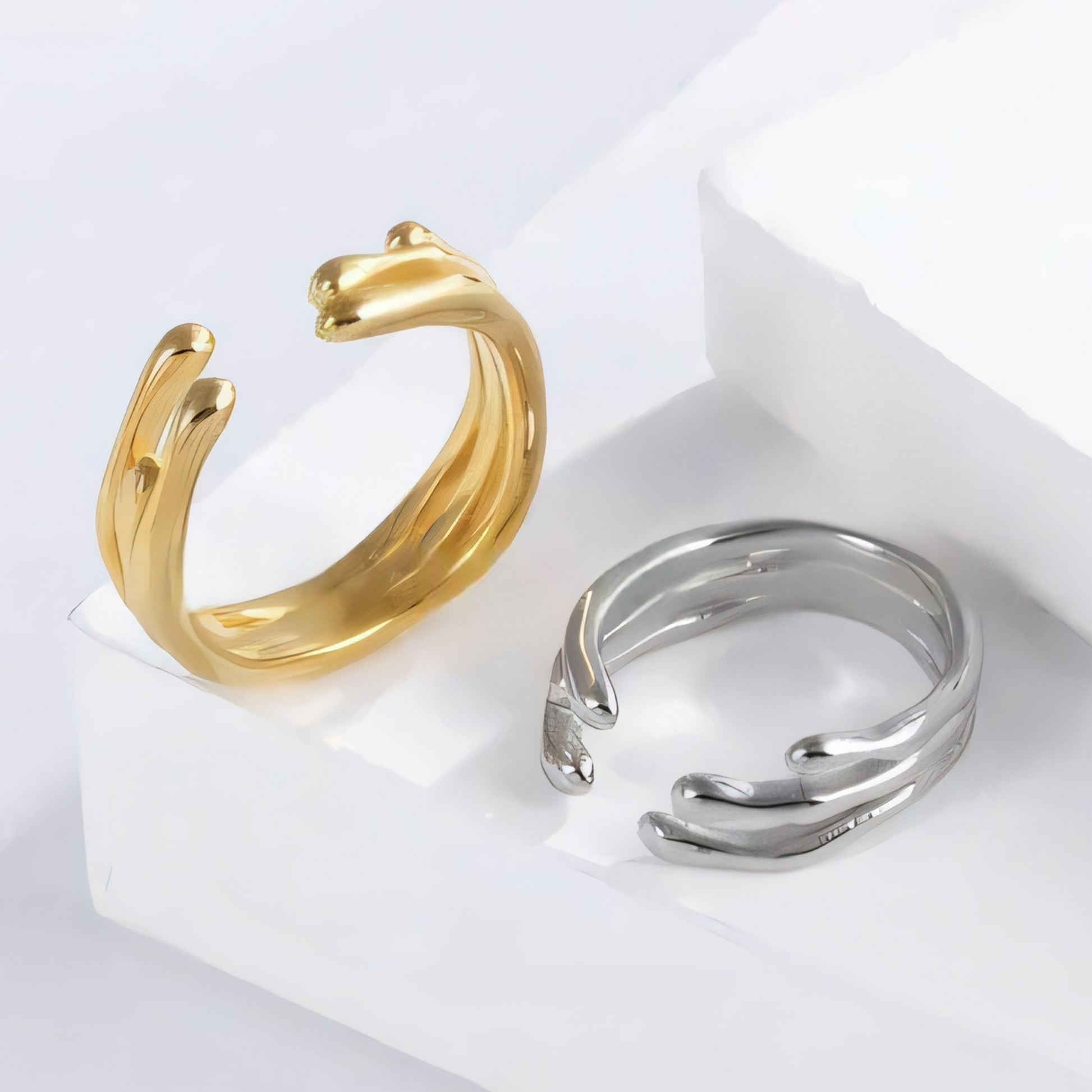 Minimalist Open Cuff Ring Stainless Steel Sleek Design for Women | N001381