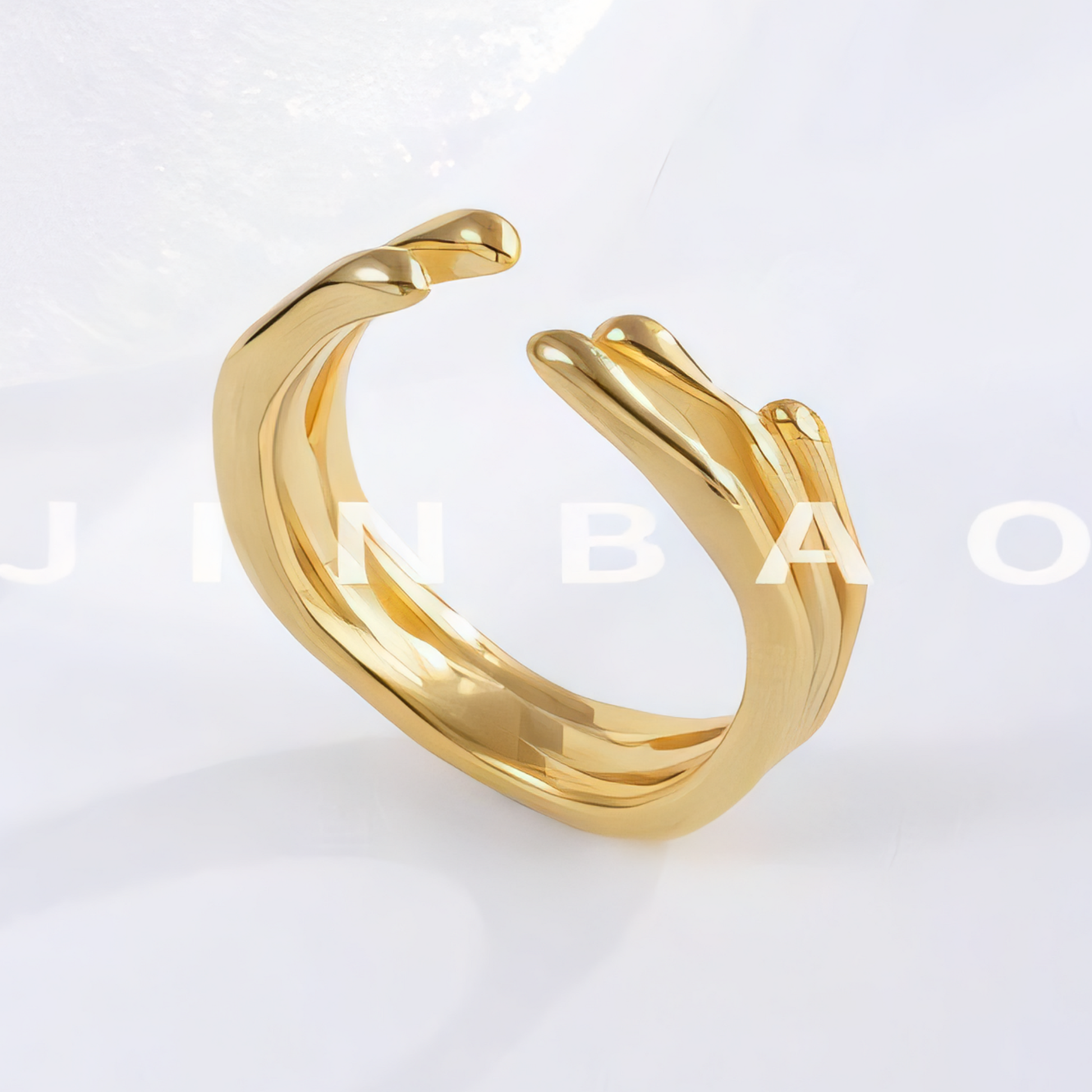 Minimalist Open Cuff Ring Stainless Steel Sleek Design for Women | N001381