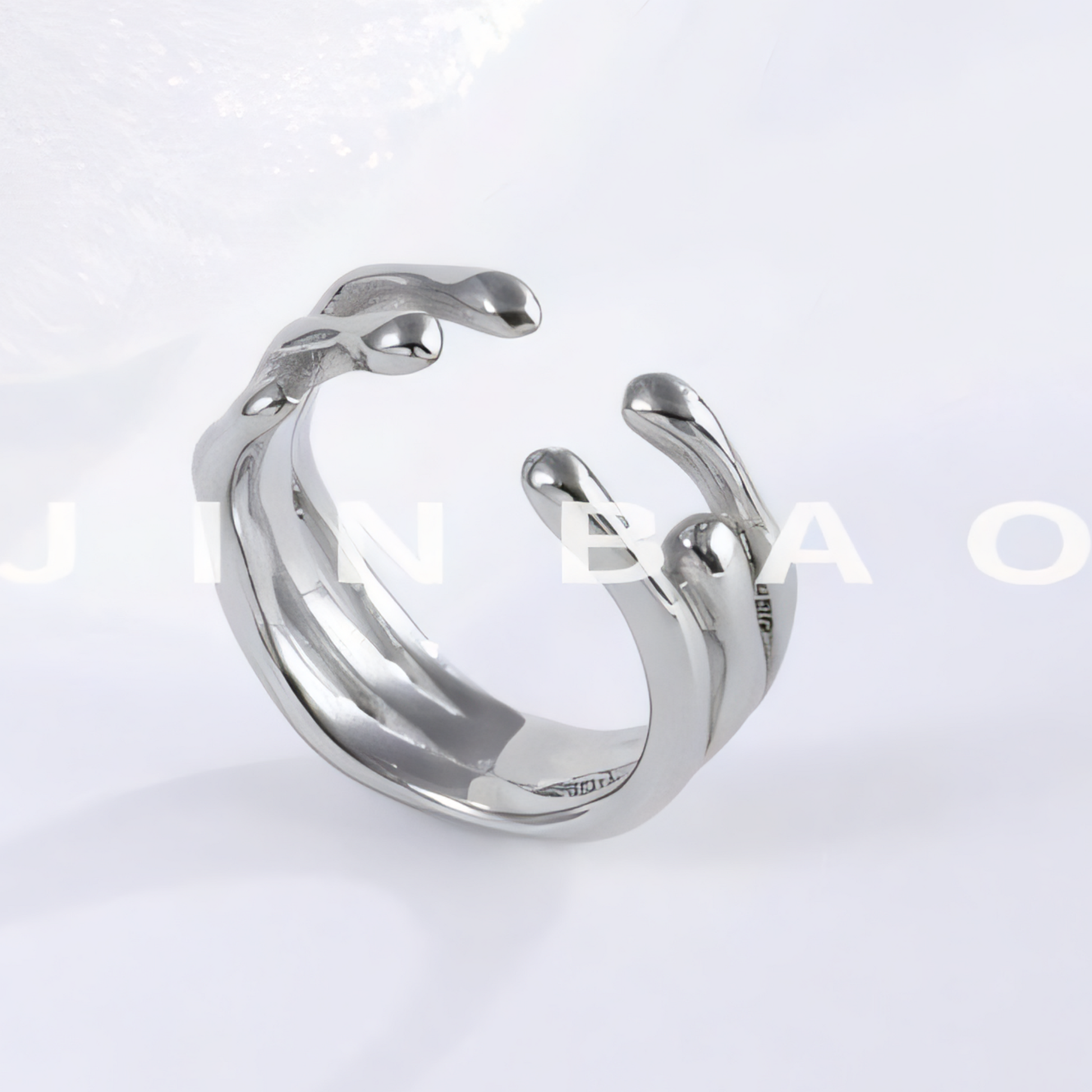 Minimalist Open Cuff Ring Stainless Steel Sleek Design for Women | N001381