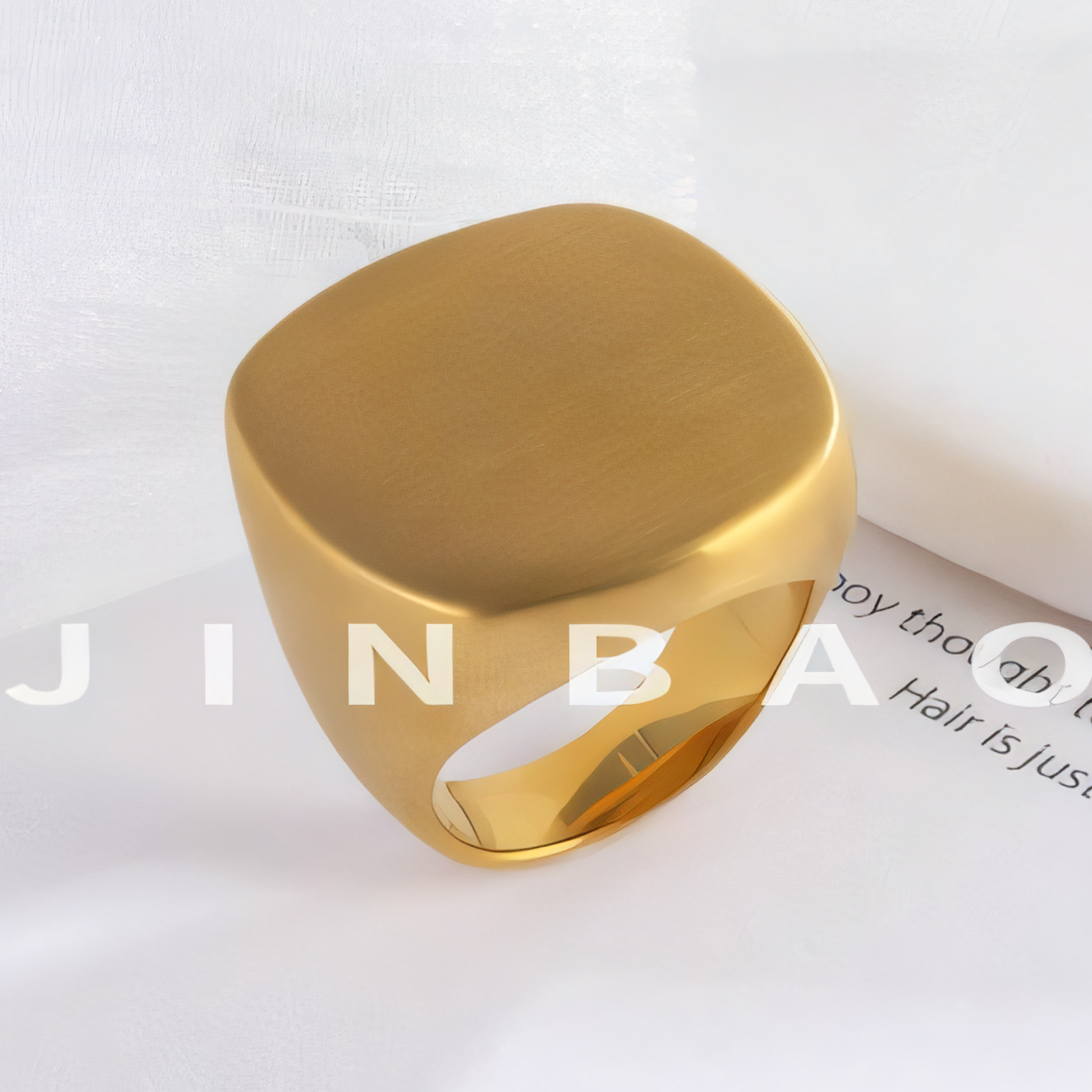 Minimalist Square Stainless Steel Ring for Men | ML080