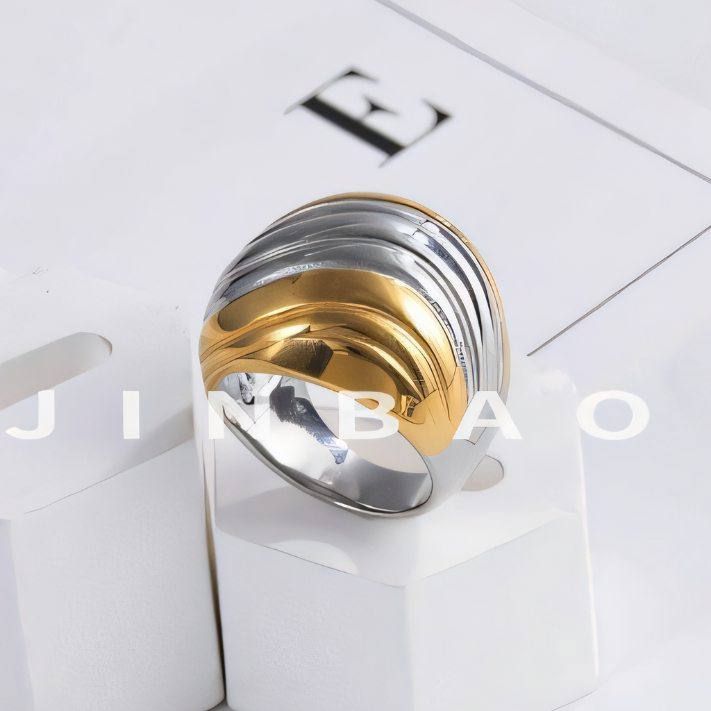 Minimalist Swirl Design Stainless Steel Ring for Women | ML037