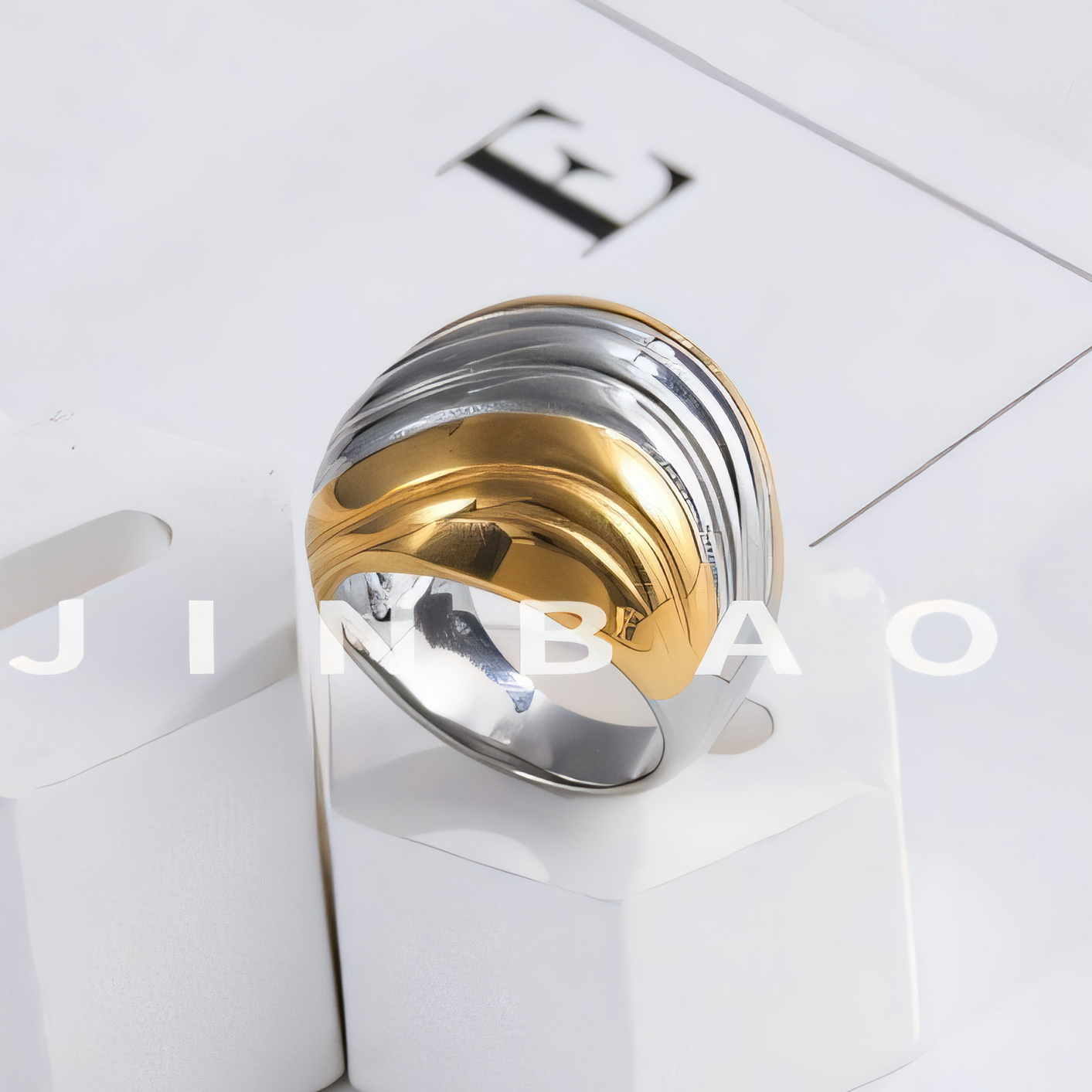 Minimalist Swirl Design Stainless Steel Ring for Women | ML037