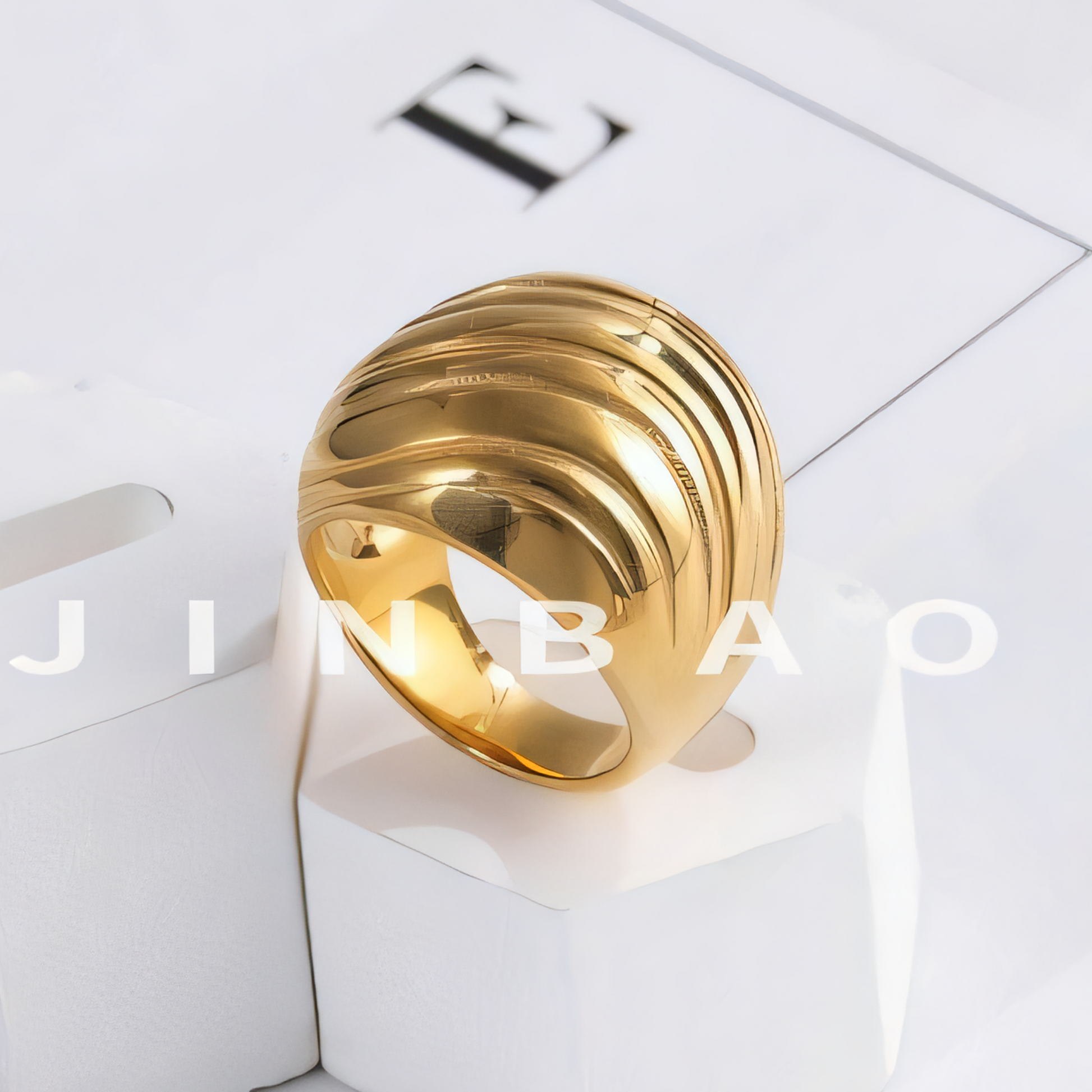 Minimalist Swirl Design Stainless Steel Ring for Women | ML037