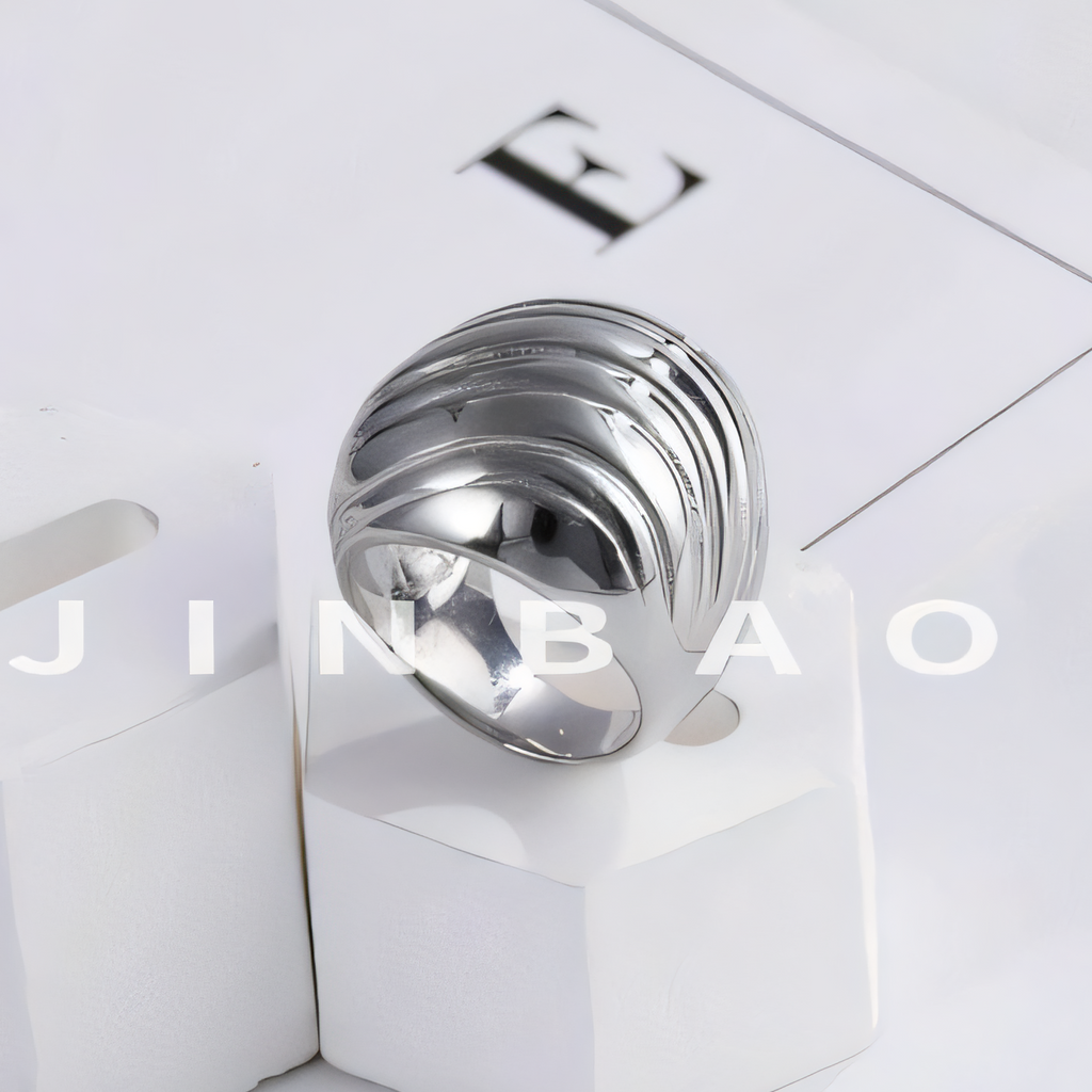 Minimalist Swirl Design Stainless Steel Ring for Women | ML037