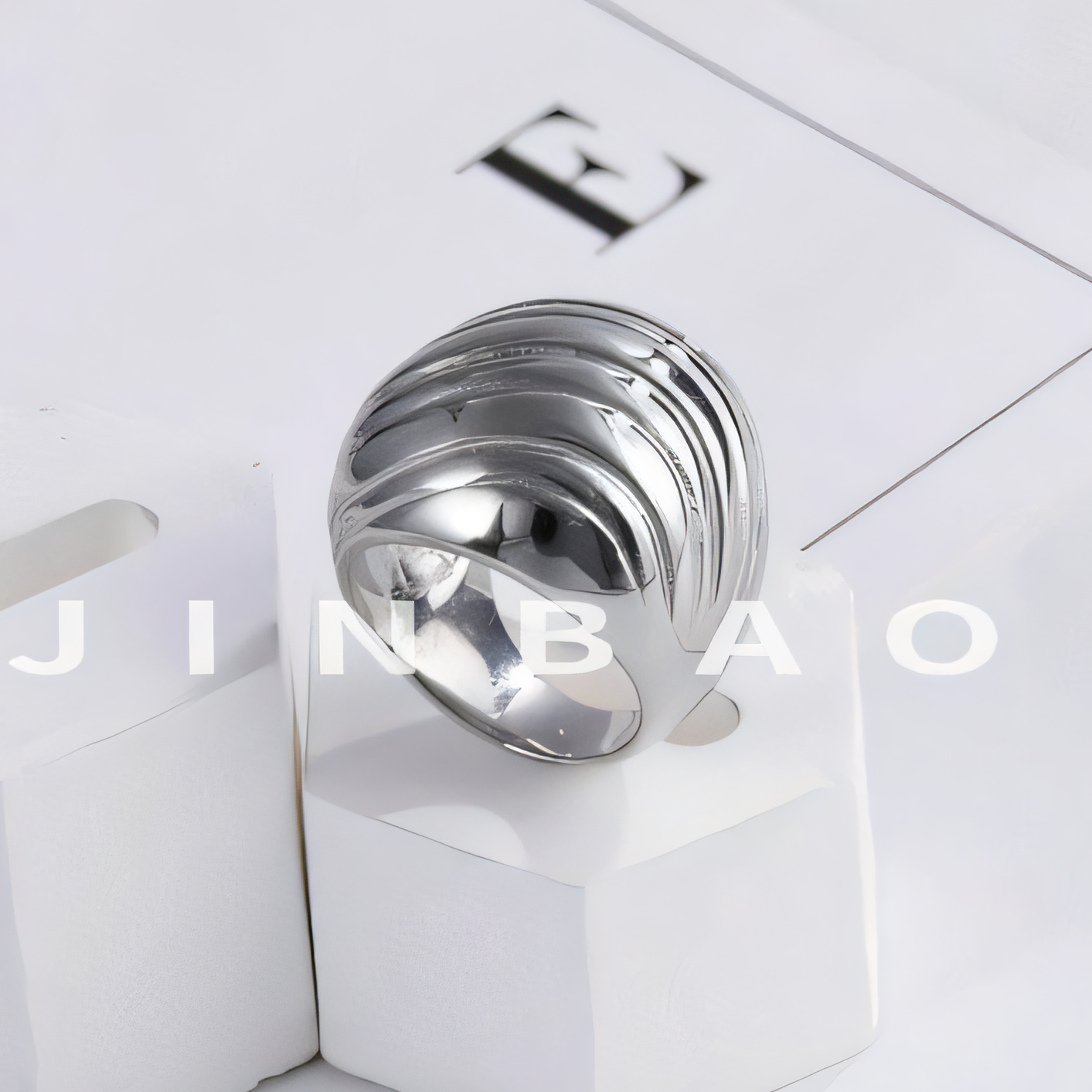 Minimalist Swirl Design Stainless Steel Ring for Women | ML037
