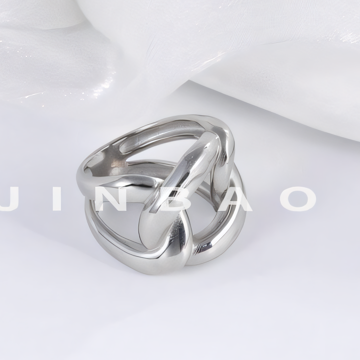 Minimalist Twisted Knot Stainless Steel Ring Vintage Style Unisex Ring | N003231