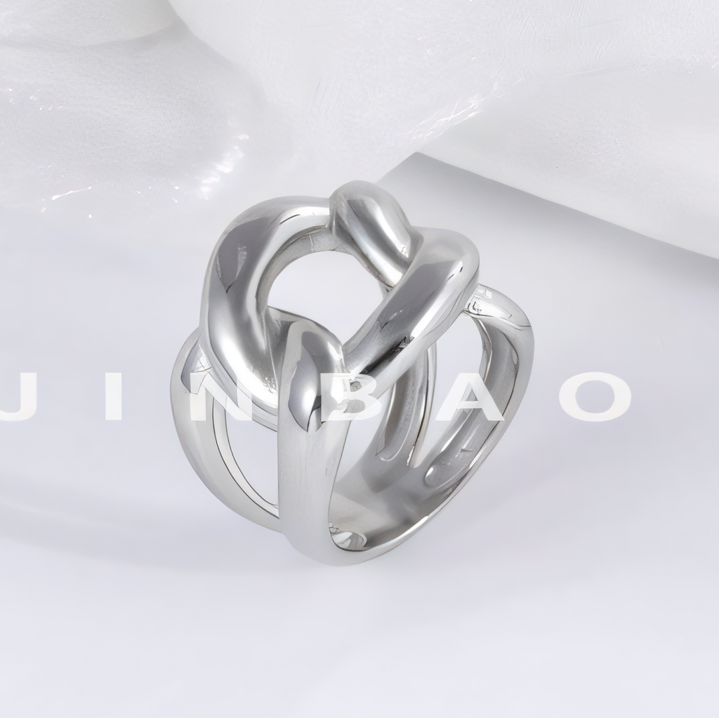 Minimalist Twisted Knot Stainless Steel Ring Vintage Style Unisex Ring | N003231