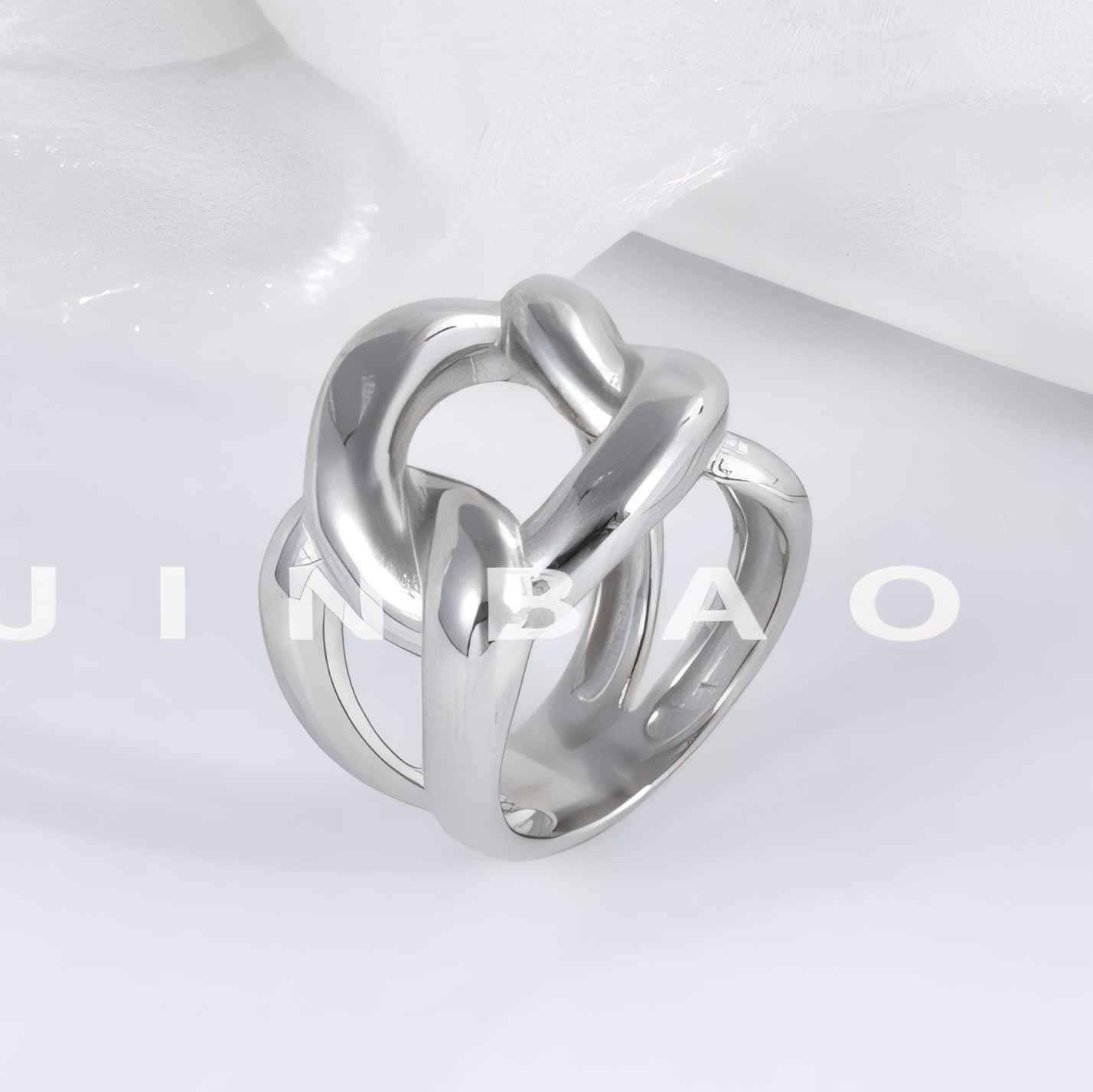 Minimalist Twisted Knot Stainless Steel Ring Vintage Style Unisex Ring | N003231