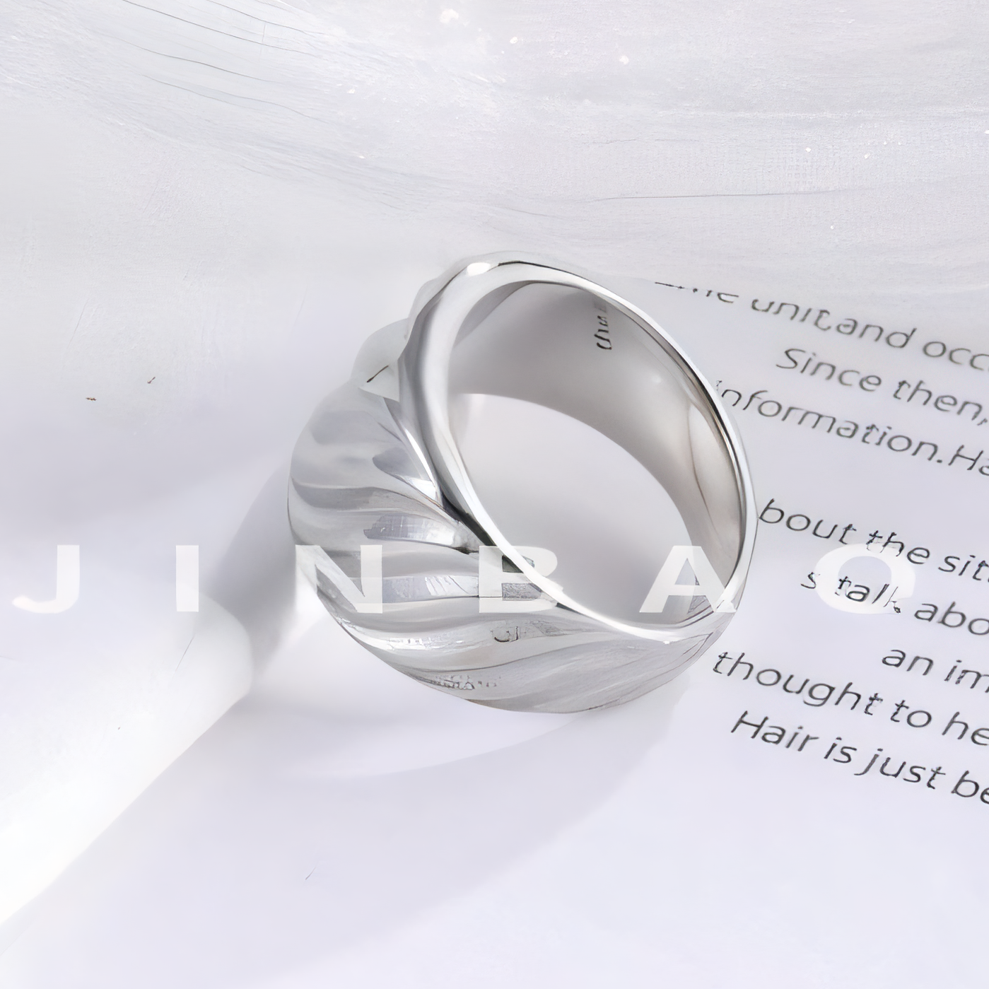 Minimalist Wave Ring Women's Two-Tone Gold & Silver Stainless Steel Ring | G00643