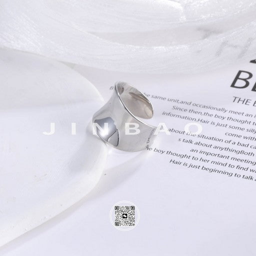 【单款-2】Minimalist Wide Band Stainless Steel Ring for Women | G00731