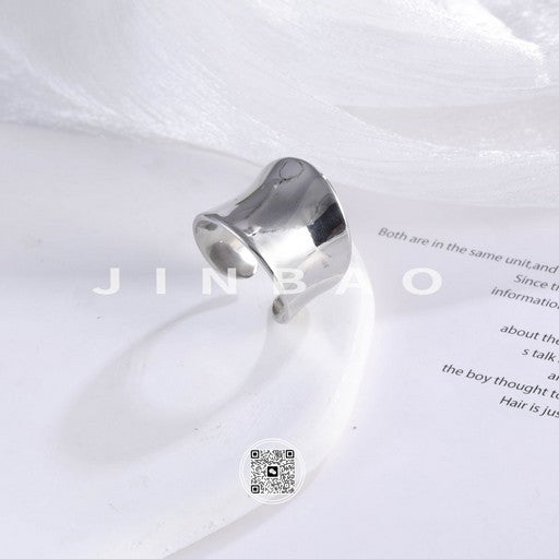 【单款-2】Minimalist Wide Band Stainless Steel Ring for Women | G00731