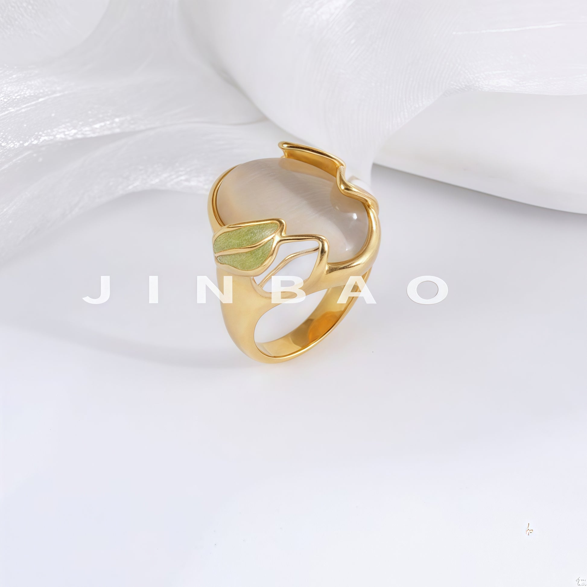 Modern Colorful Gemstone Stainless Steel Ring for Women | G004469
