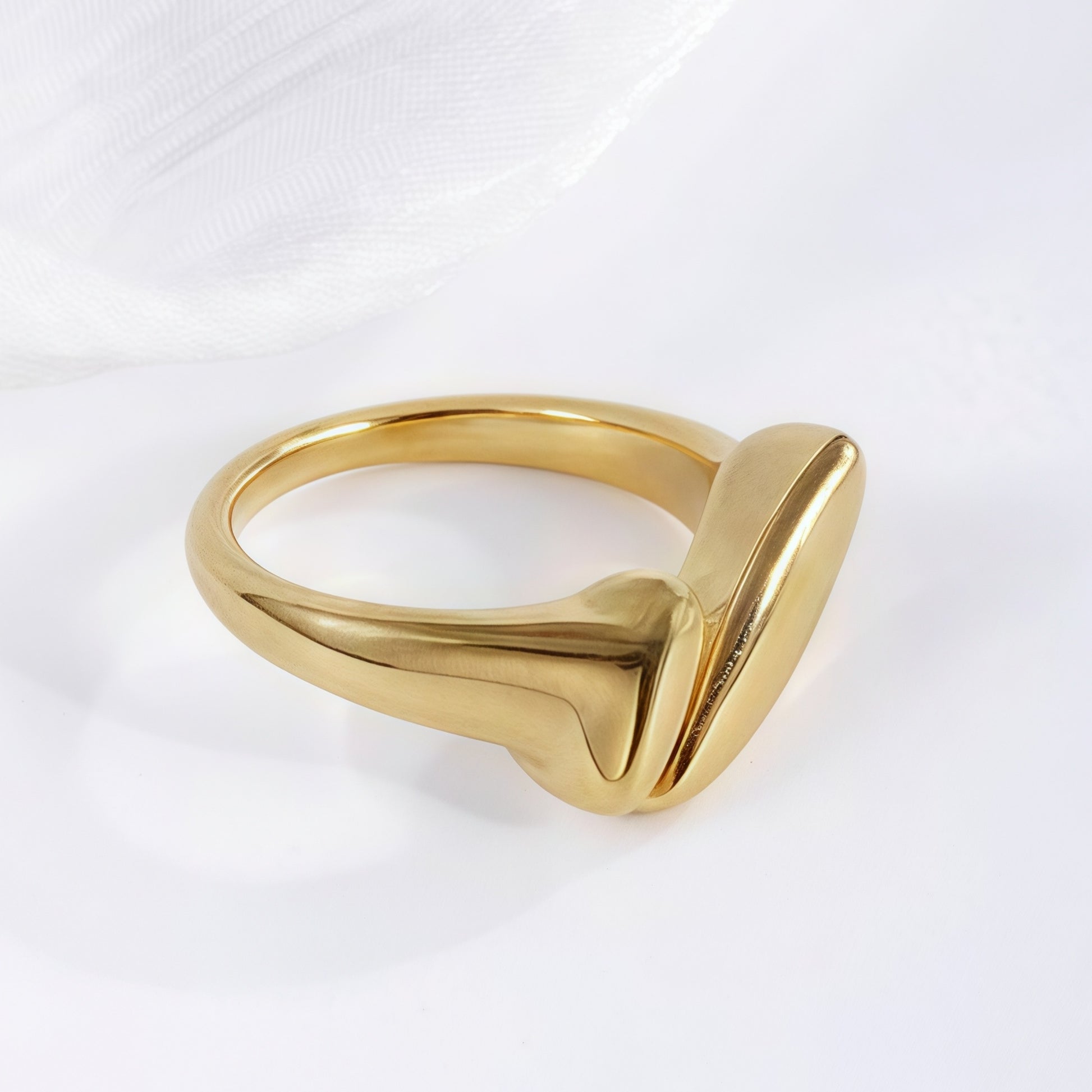 Modern Creative Stainless Steel Split Ring Women's Ring | N001047