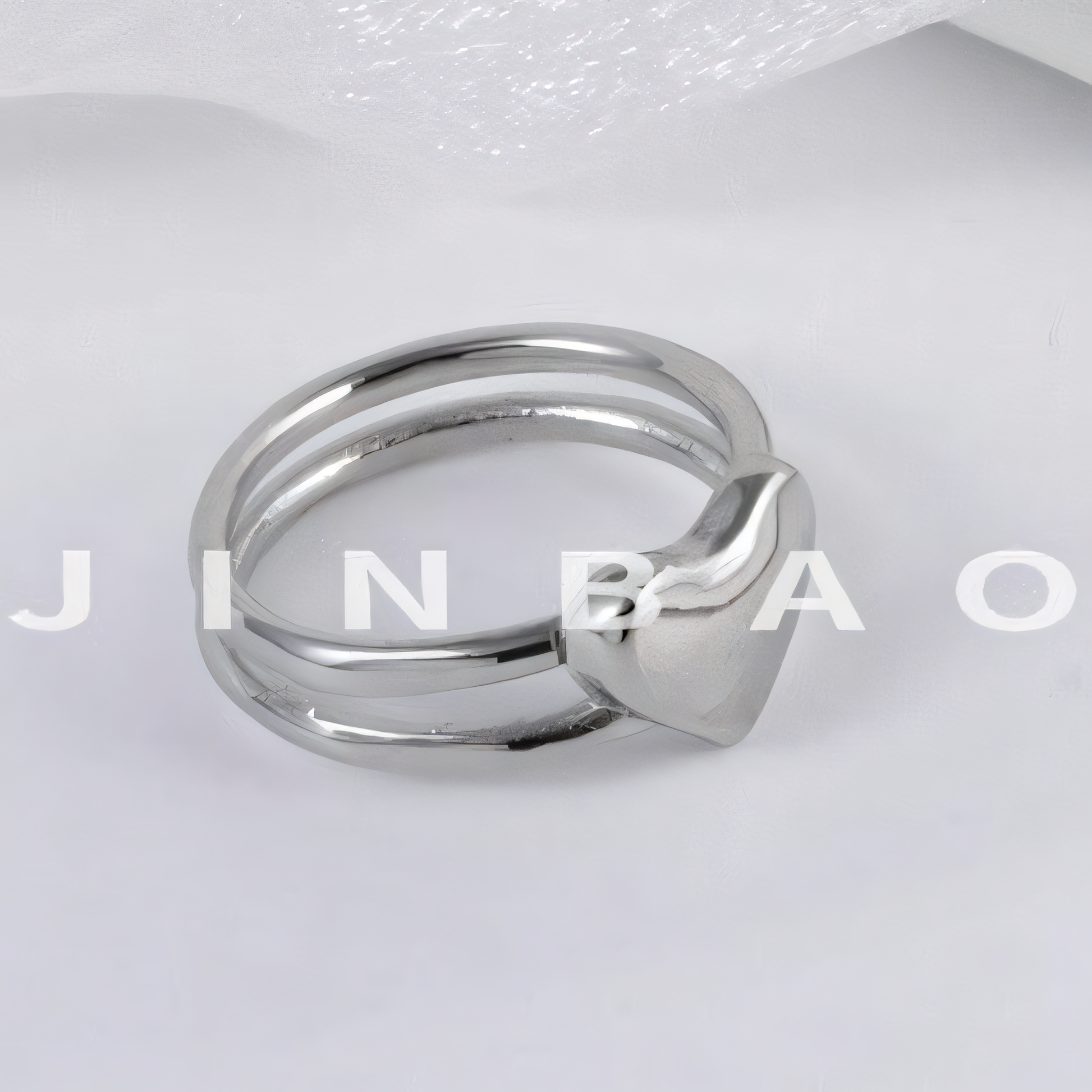 Modern Heart Design Stainless Steel Ring Simple and Fashionable for Women | N00634