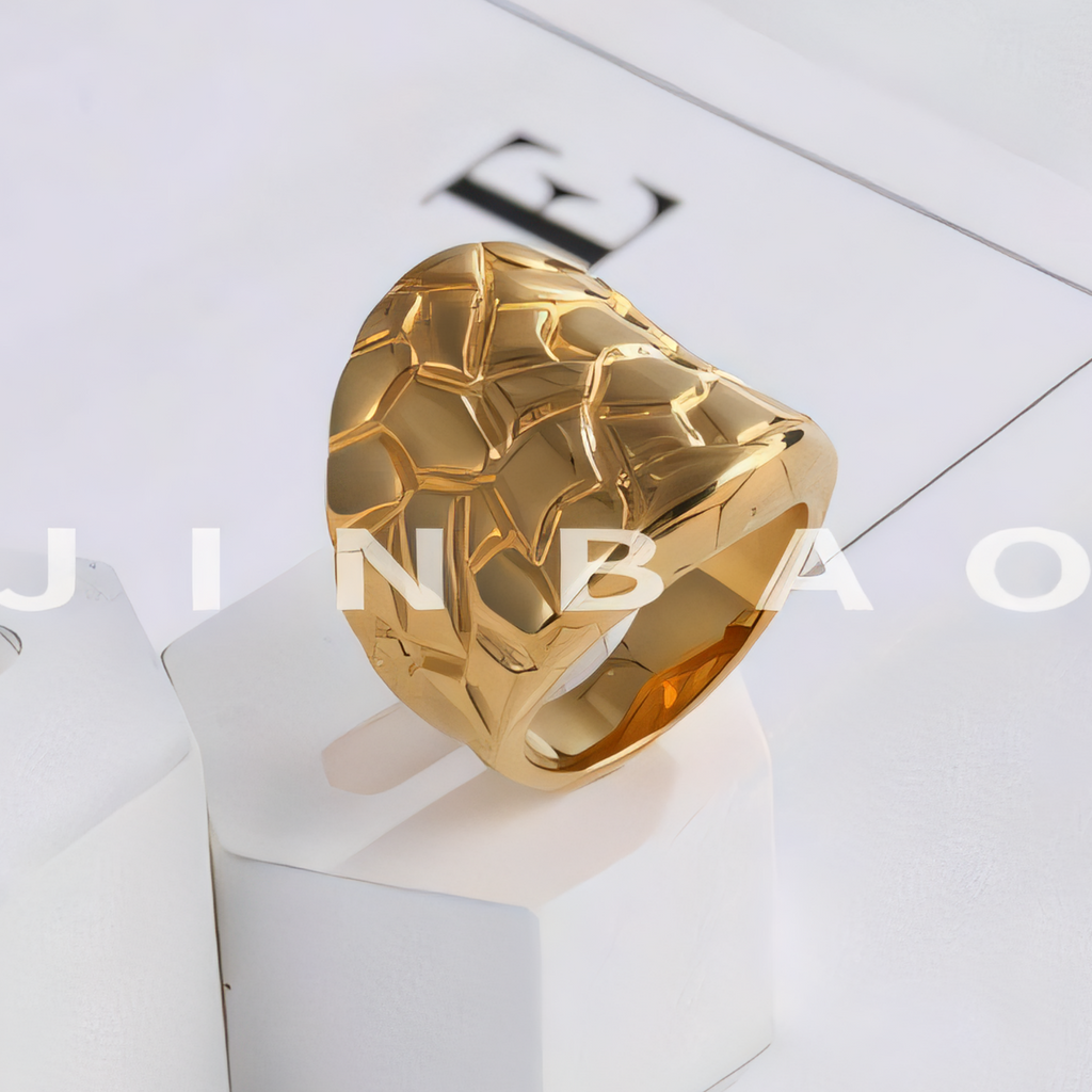 Modern Honeycomb Pattern Stainless Steel Ring Women's Ring | ML0125