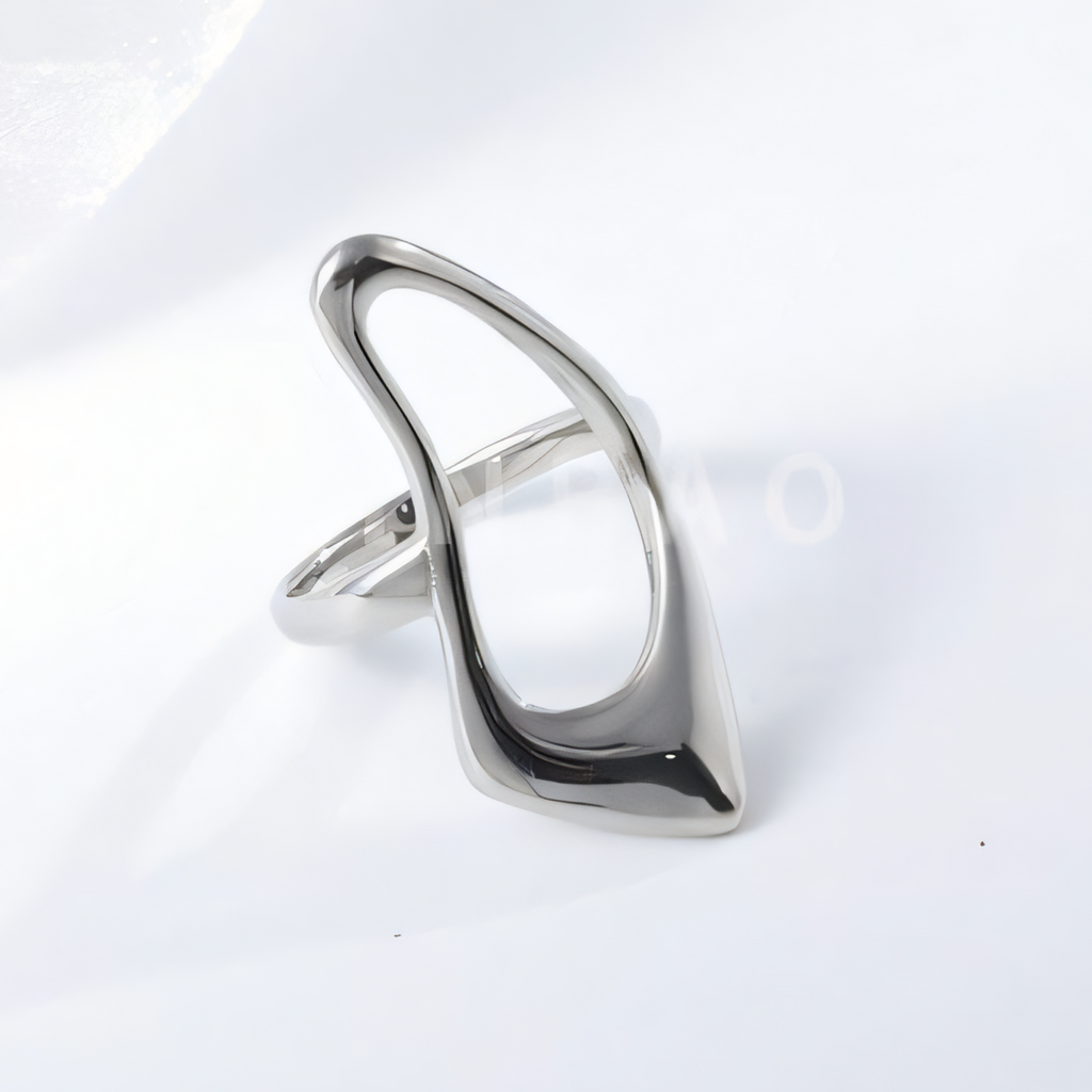 Modern Intertwined Stainless Steel Ring Elegant Design for Women | G002235