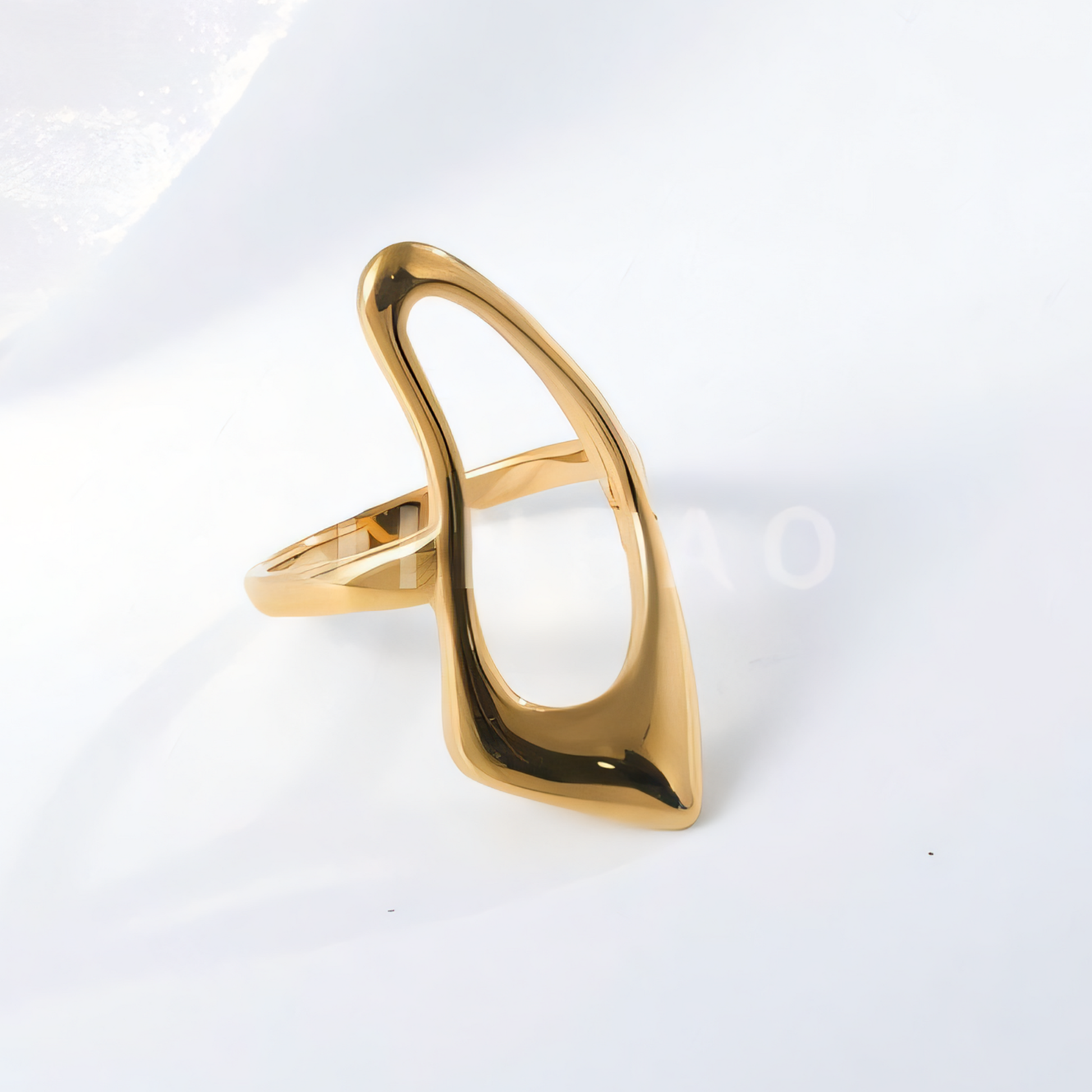 Modern Intertwined Stainless Steel Ring Elegant Design for Women | G002235