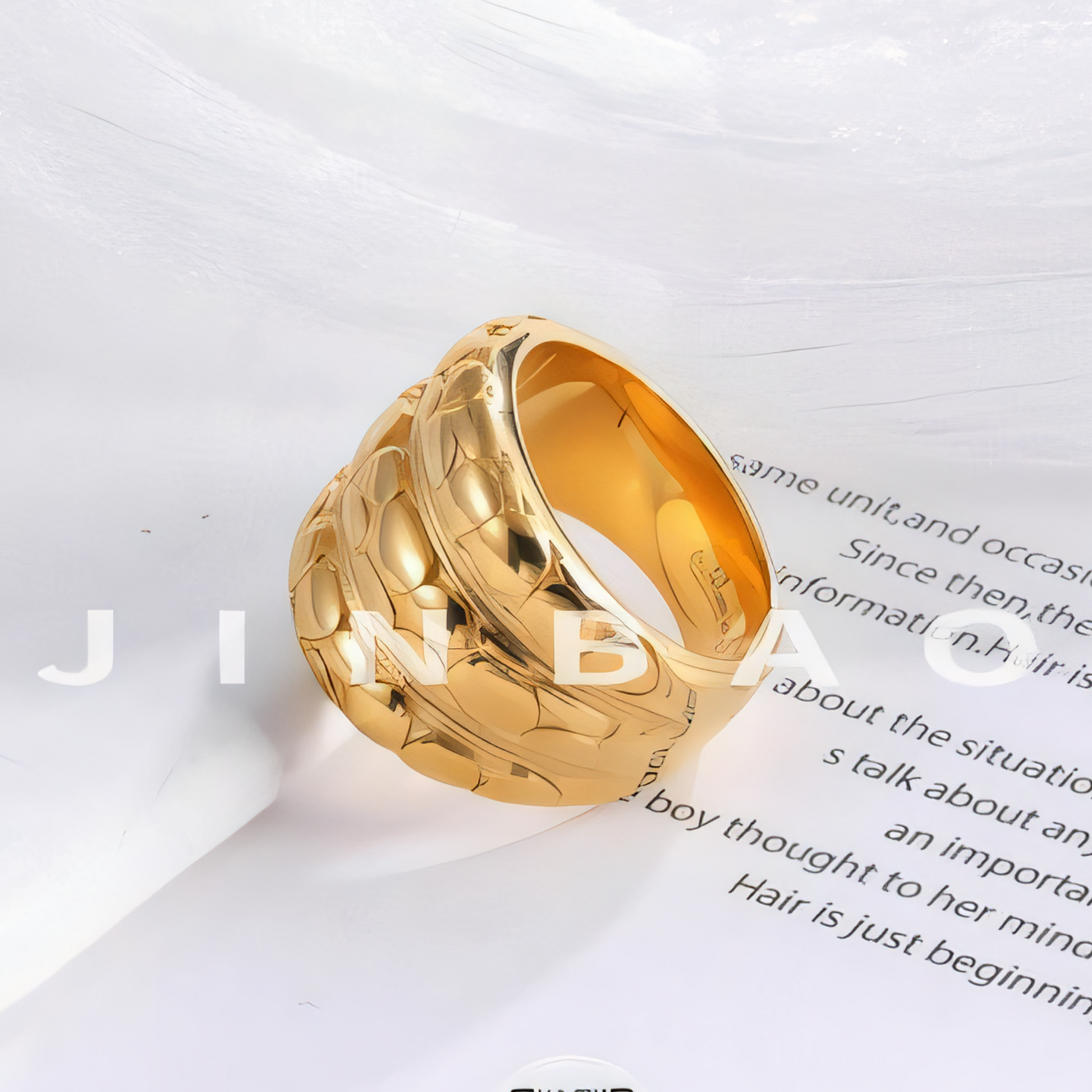 Modern Layered Texture Design Ring Simple and Fashionable for Women | ML0105