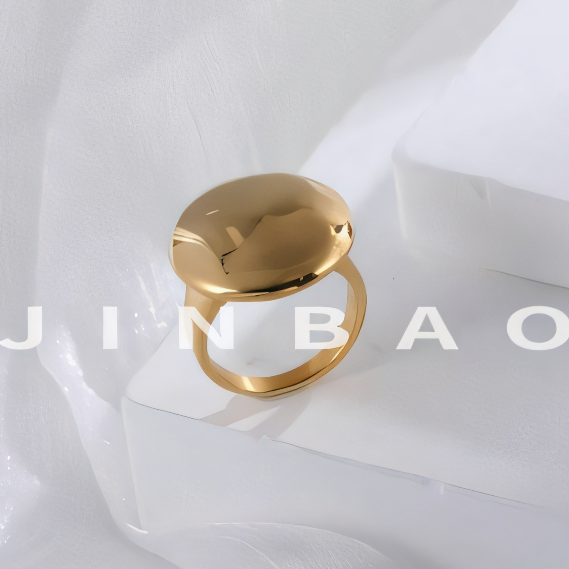 Modern Minimalist Round Ring Women's Fashion Two-Tone Gold & Silver Ring | ML049