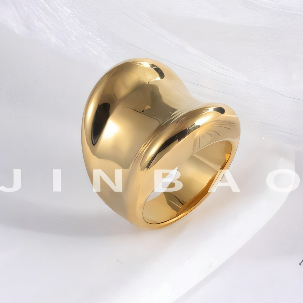 Modern Minimalist Smooth Stainless Steel Ring Women's Light Luxury Band | G003414