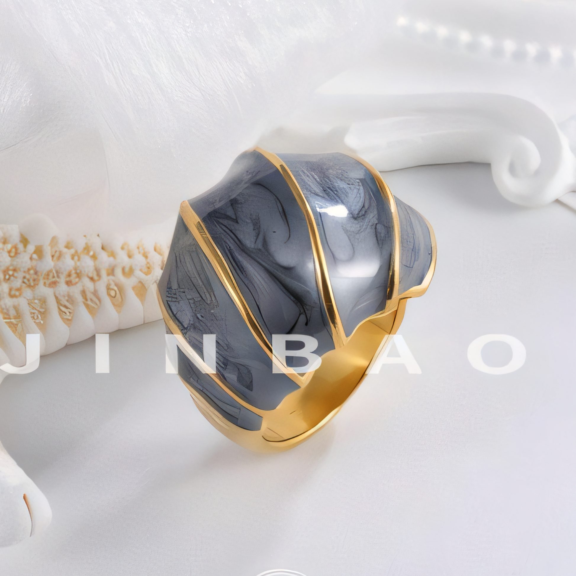 Modern Spiral Shape Stainless Steel Ring Women's Light Luxury Design | G004483