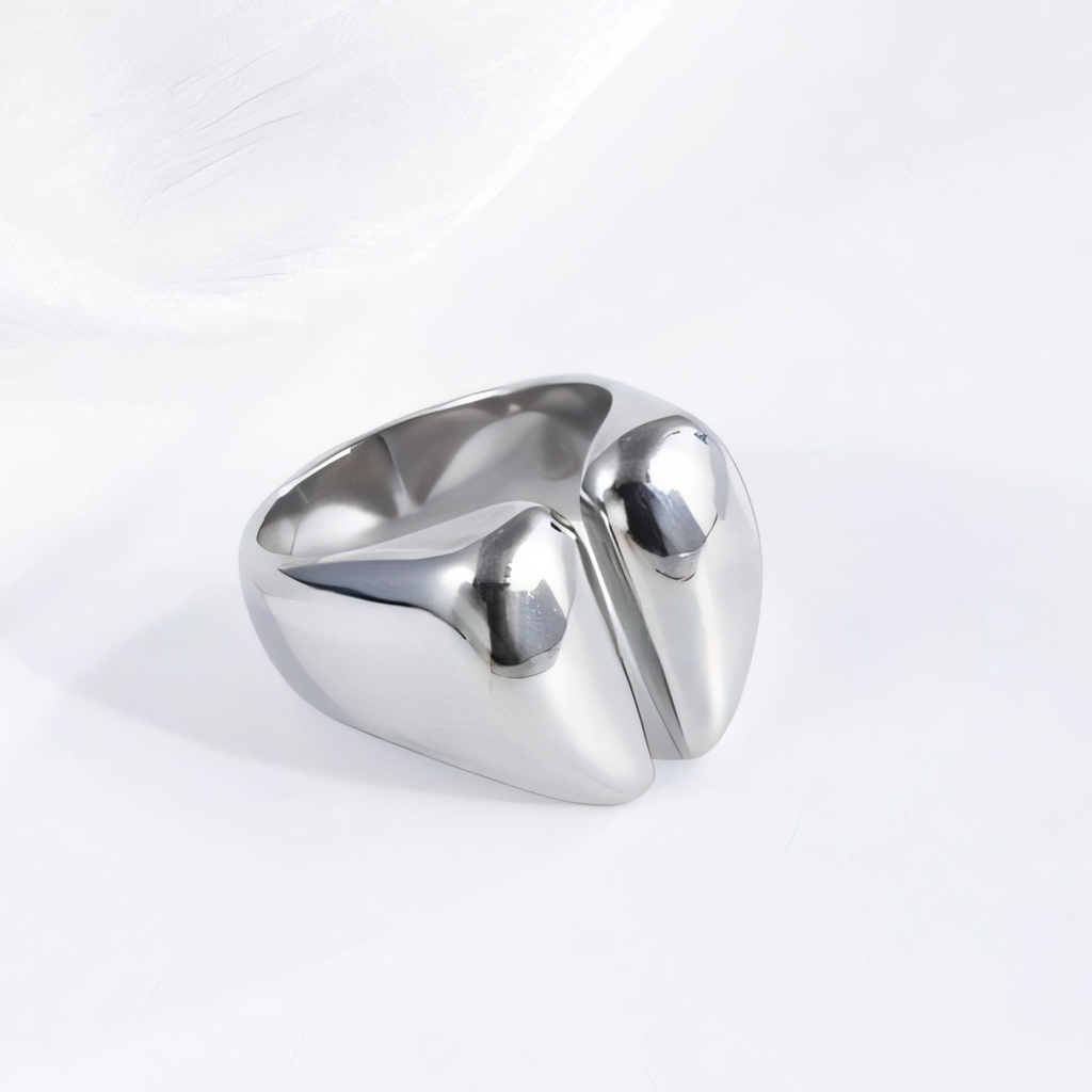 Modern Split Stainless Steel Ring Stylish Design for Women | G004037