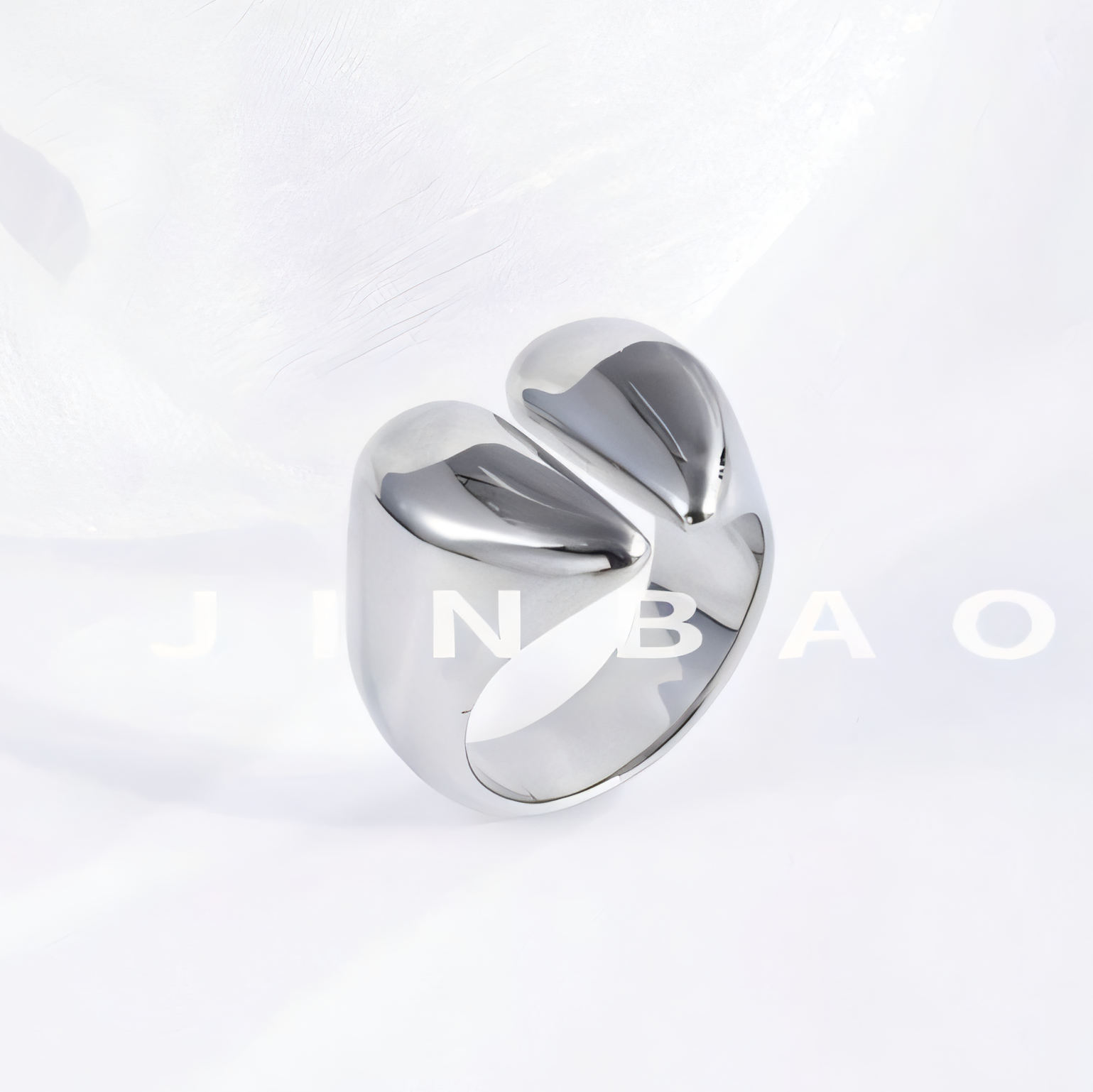 Modern Split Stainless Steel Ring Stylish Design for Women | G004037