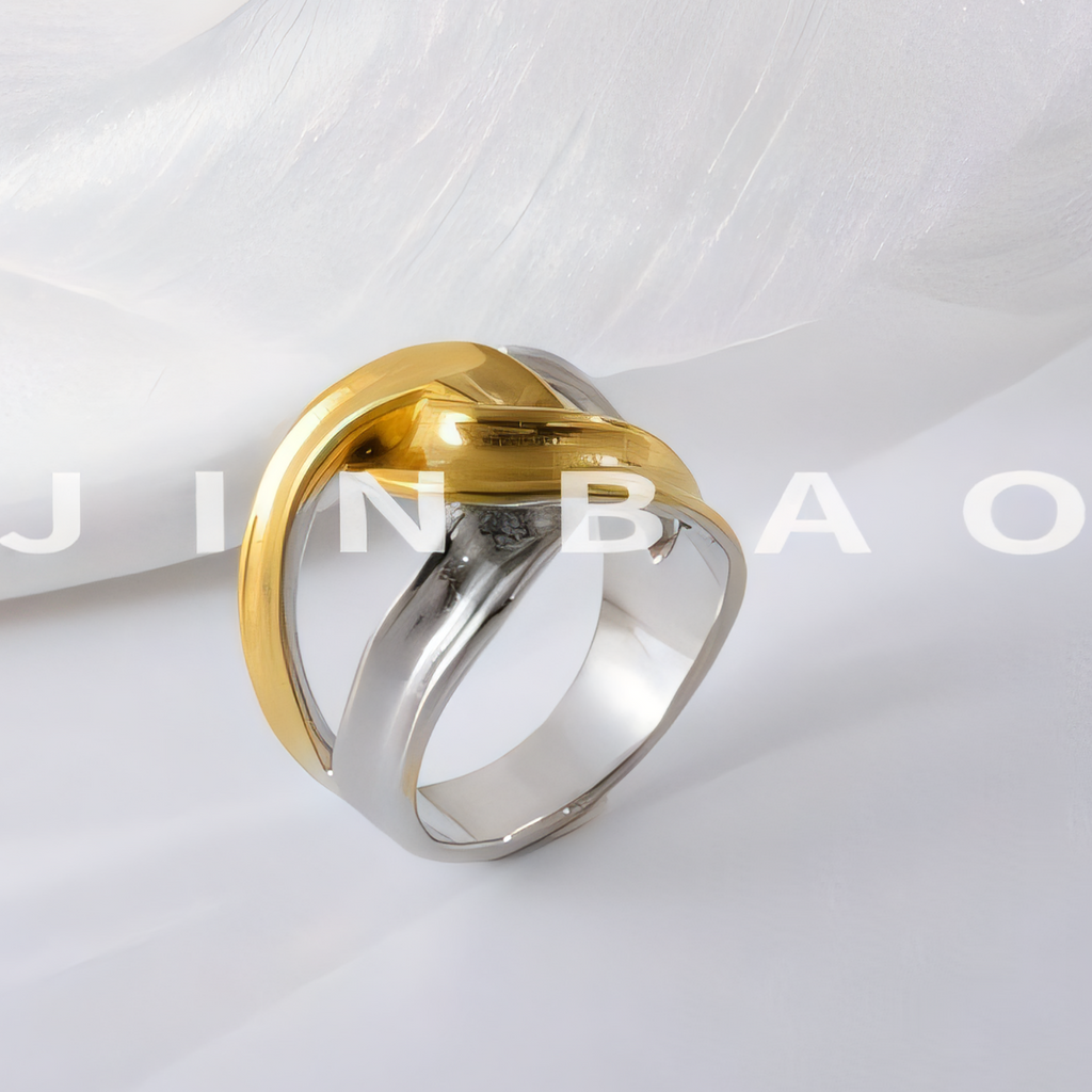 Modern Stainless Steel Cross Knot Ring Fashion Jewelry for Women | G003570
