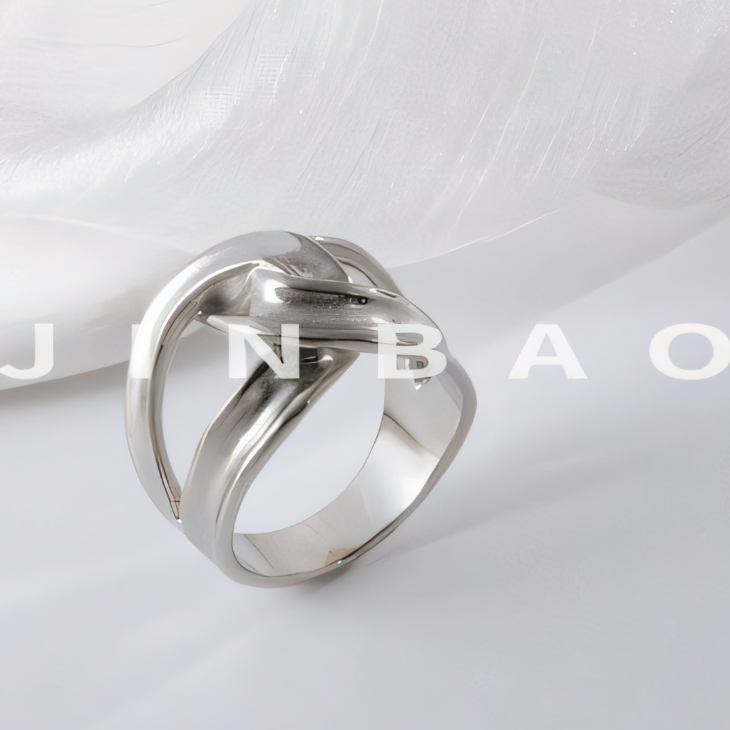 Modern Stainless Steel Cross Knot Ring Fashion Jewelry for Women | G003570