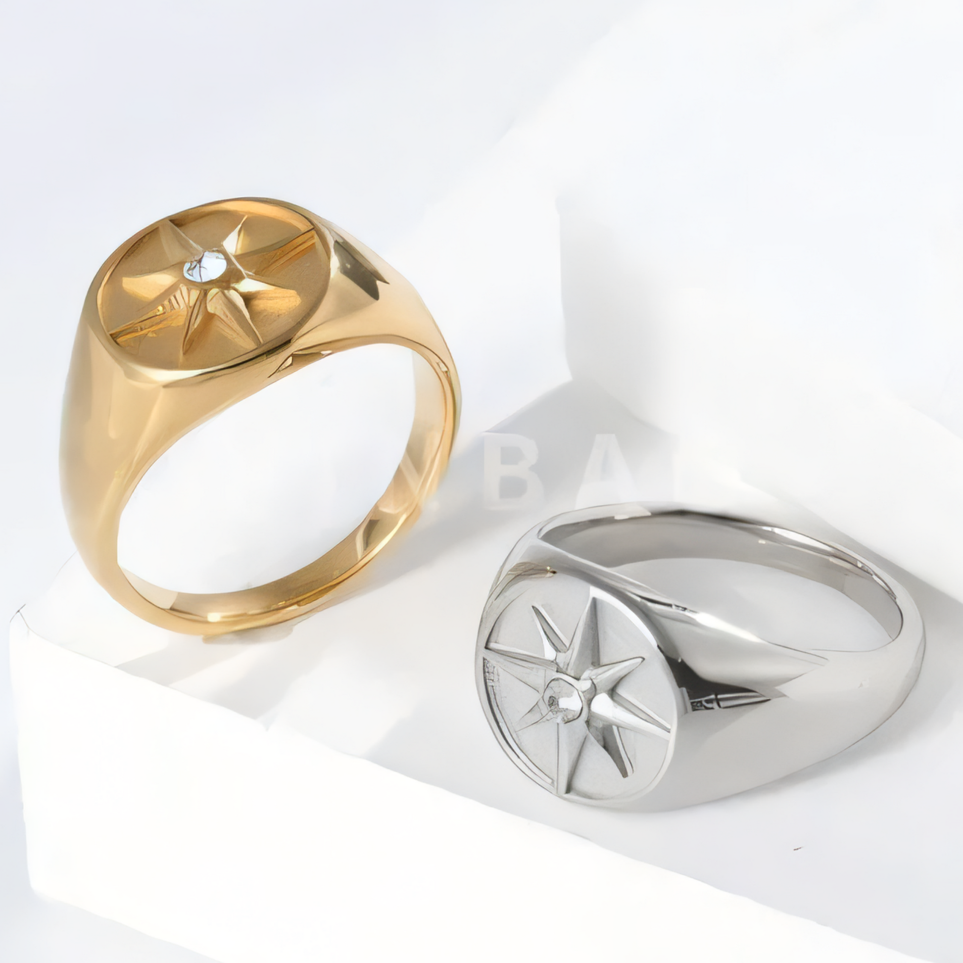 Stainless Steel Star Signet Ring Unisex | DZ1862