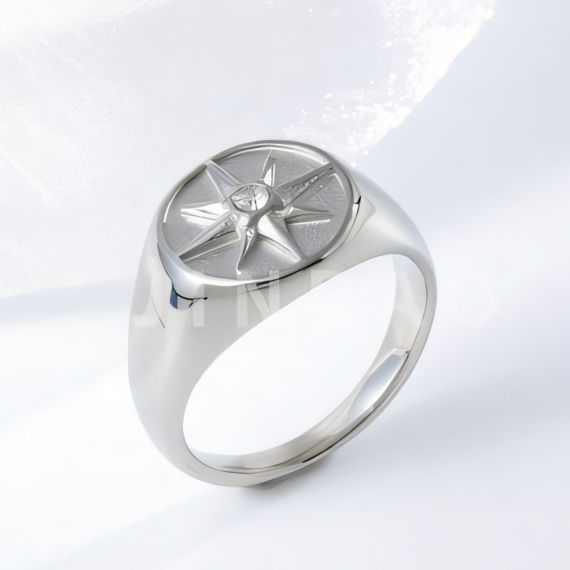 Stainless Steel Star Signet Ring Unisex | DZ1862