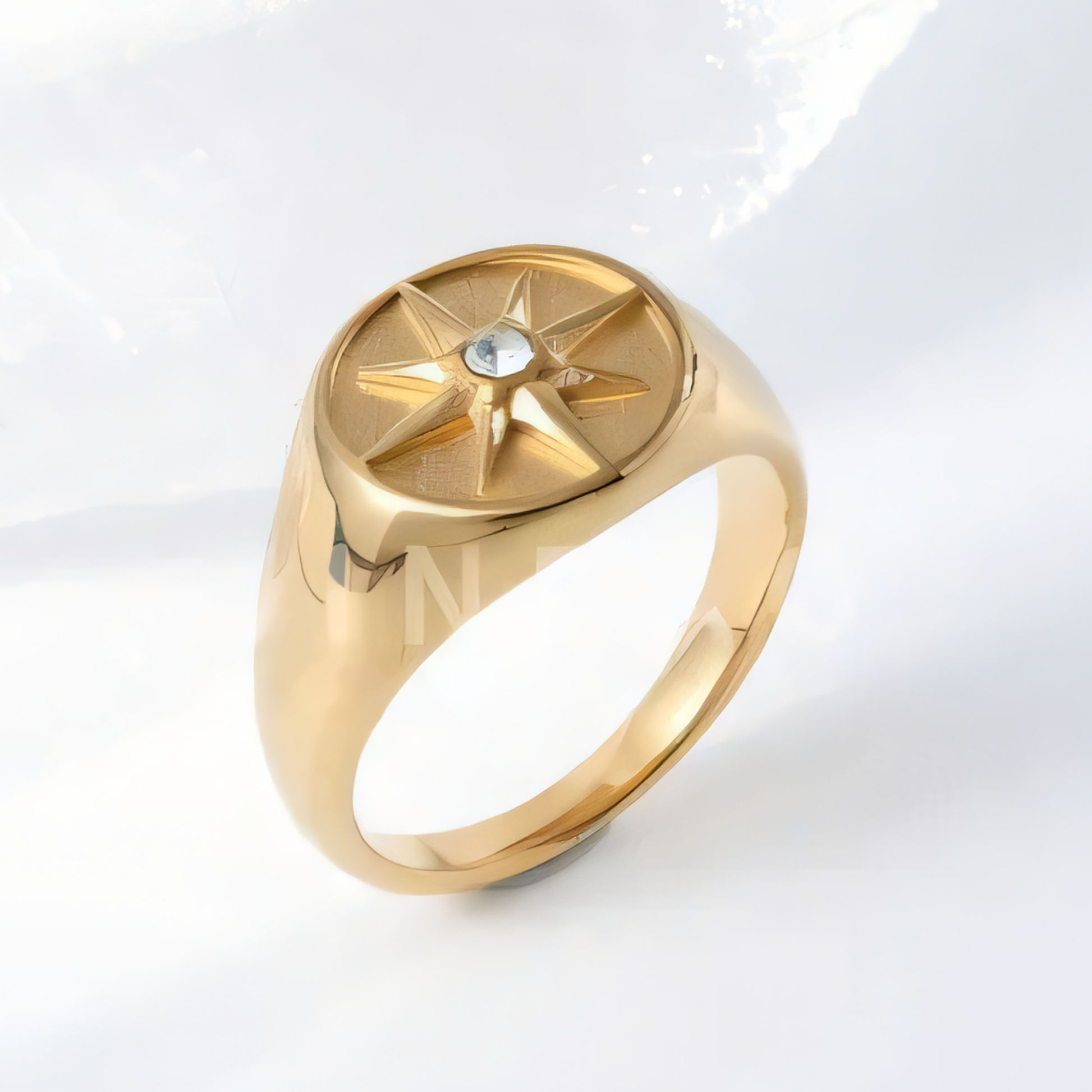 Stainless Steel Star Signet Ring Unisex | DZ1862