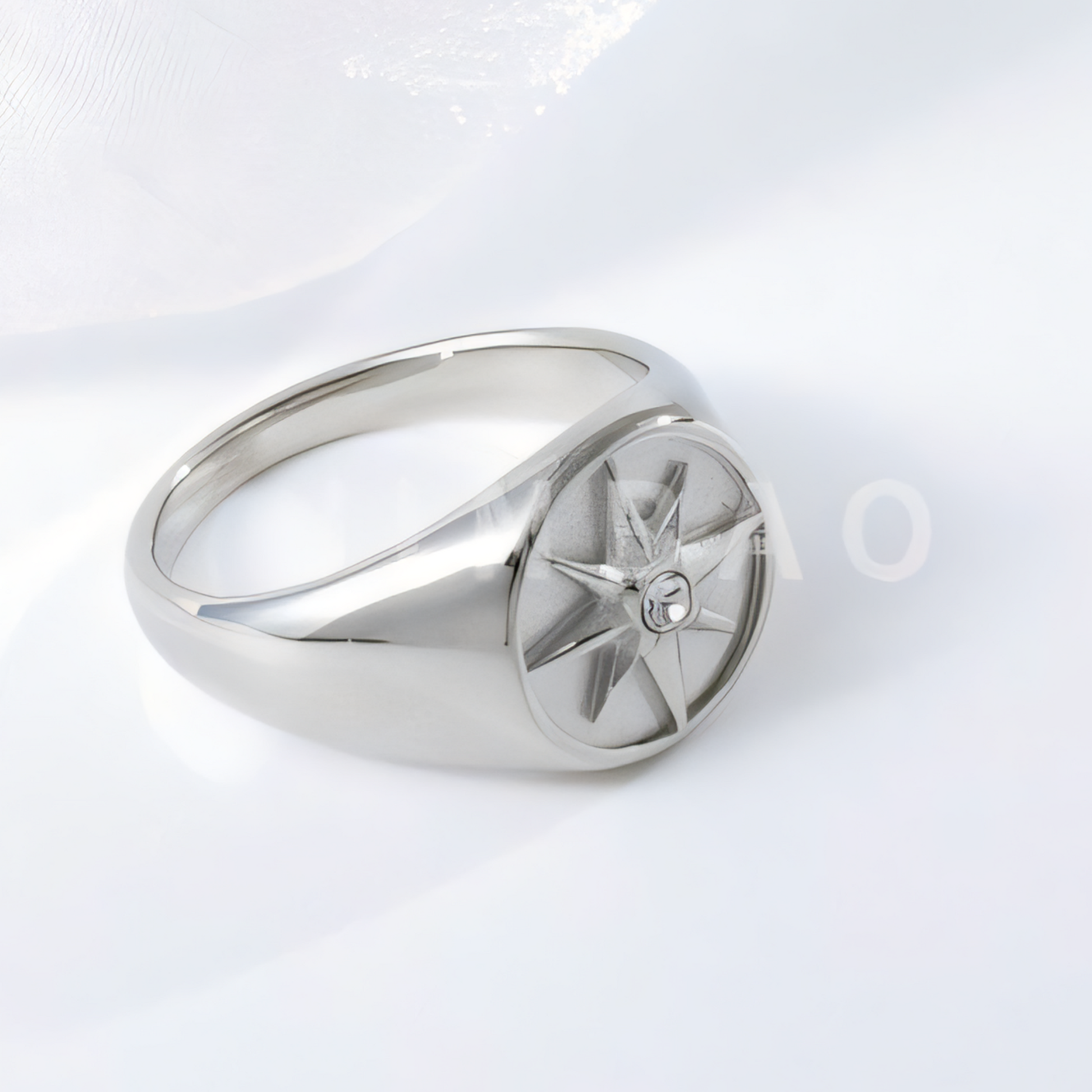 Stainless Steel Star Signet Ring Unisex | DZ1862