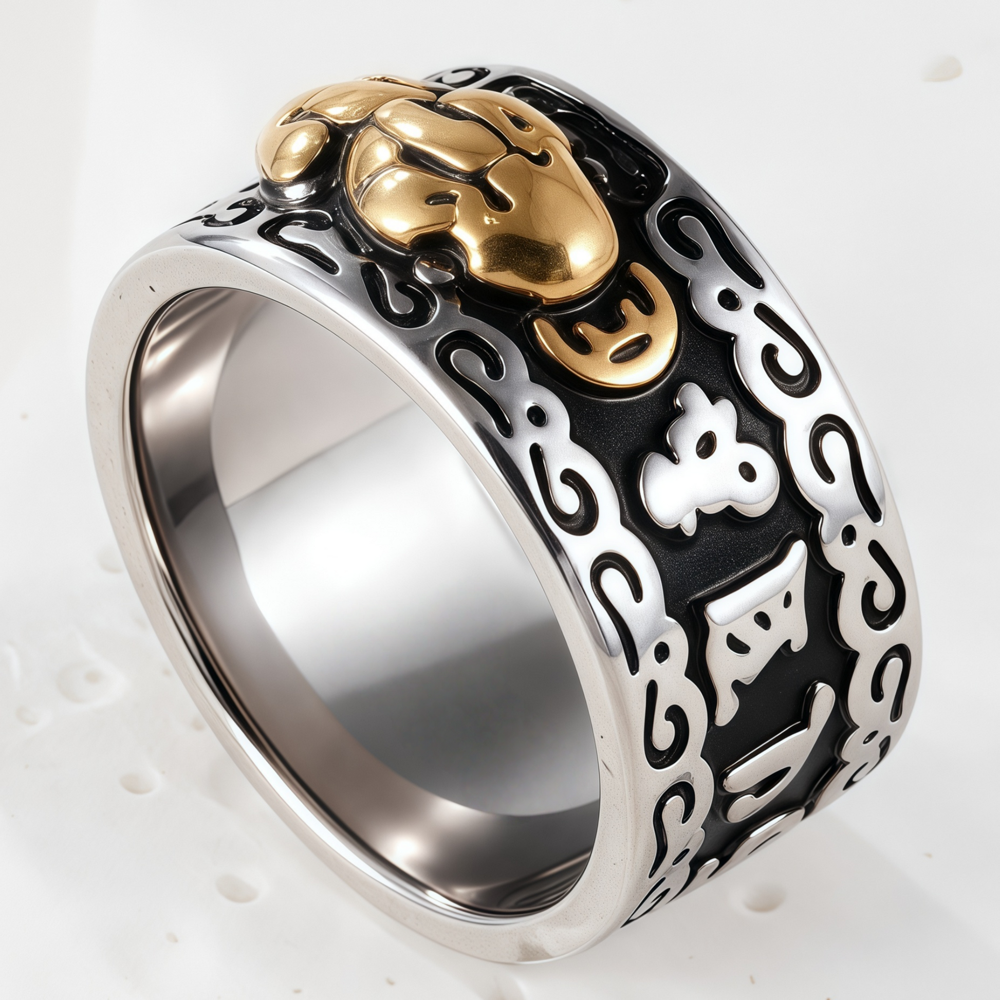 Feng Shui Pixiu Good Luck And Wealth Unisex Stainless Steel Ring丨CQSDZ-1