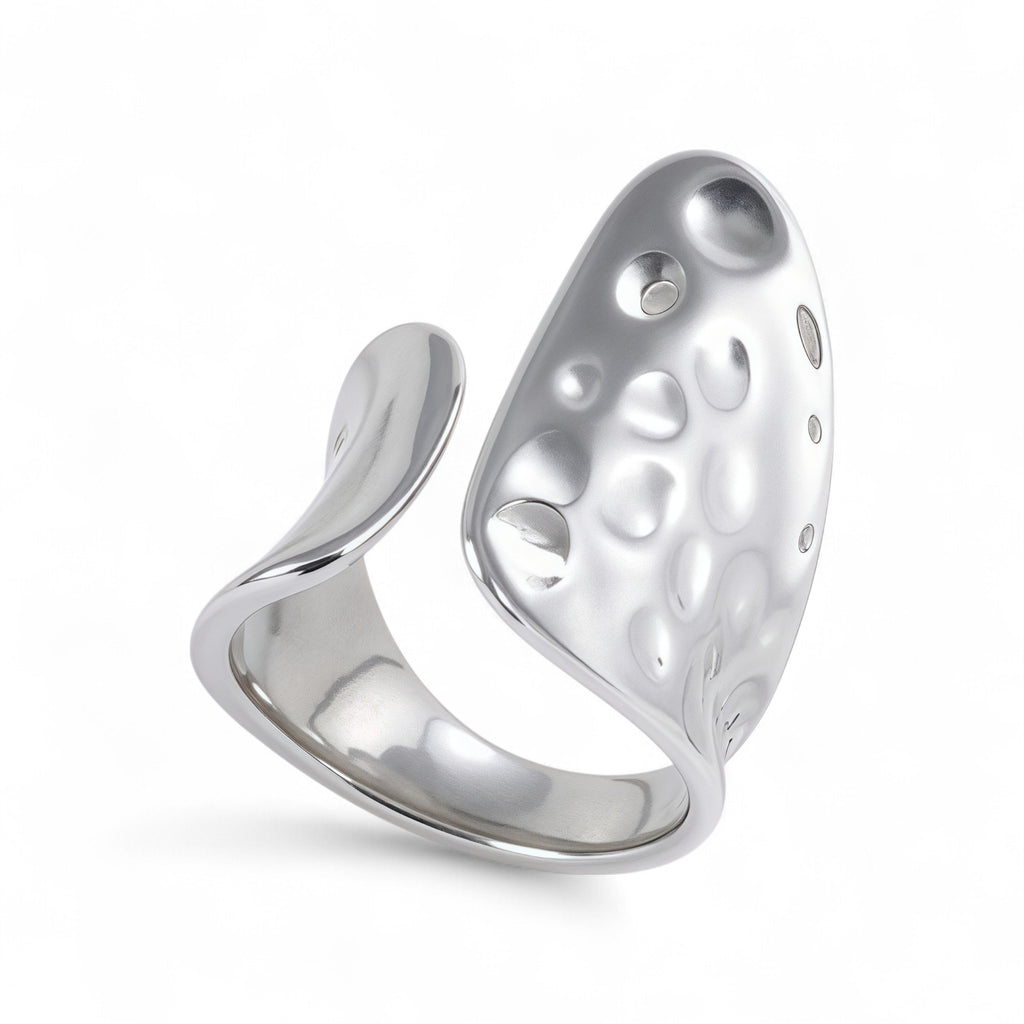 Ripple Texture Creative Stainless Steel Women's Ring | G004013