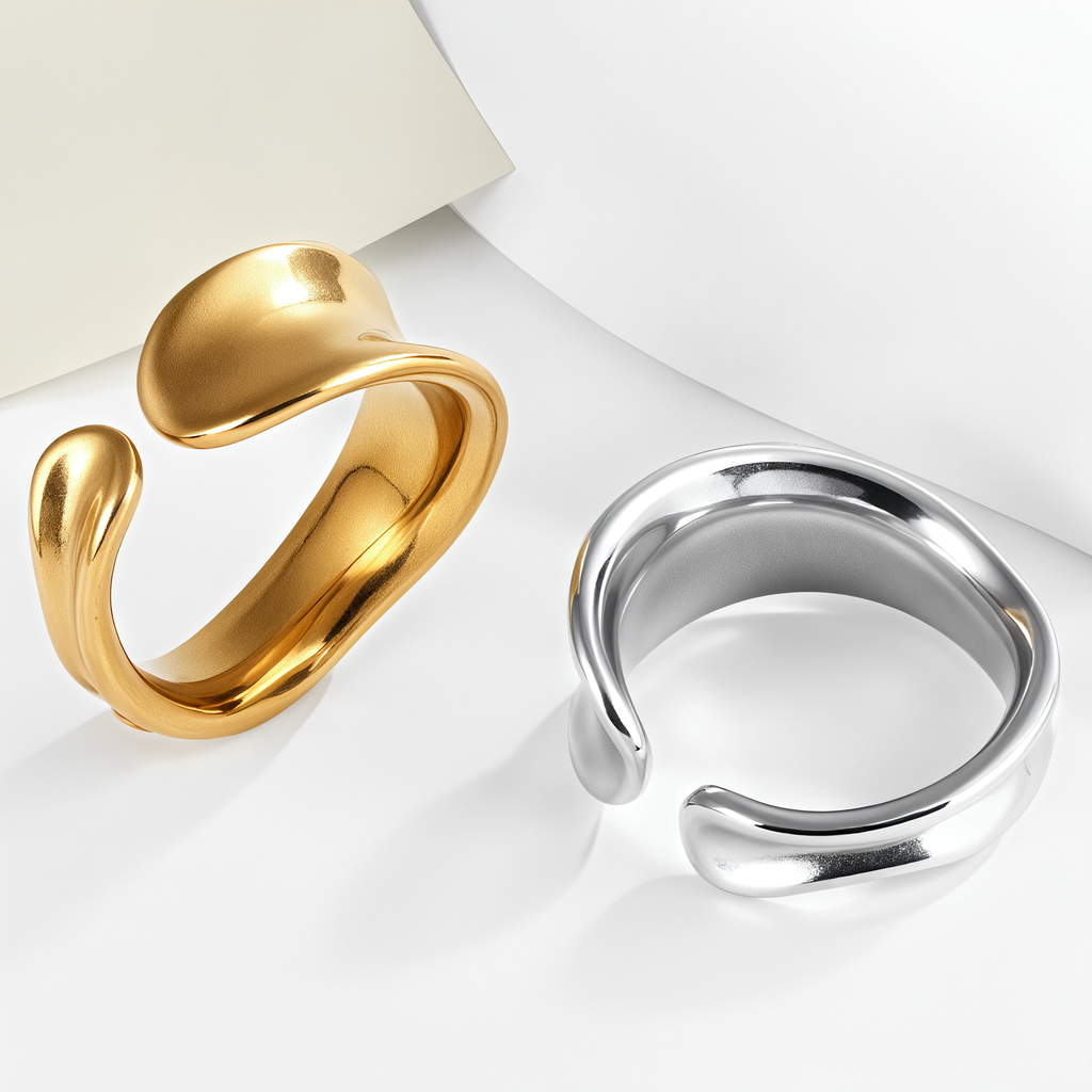 Minimalist Stainless Steel Open Loop Ring Classic Fashion for Women | G004492