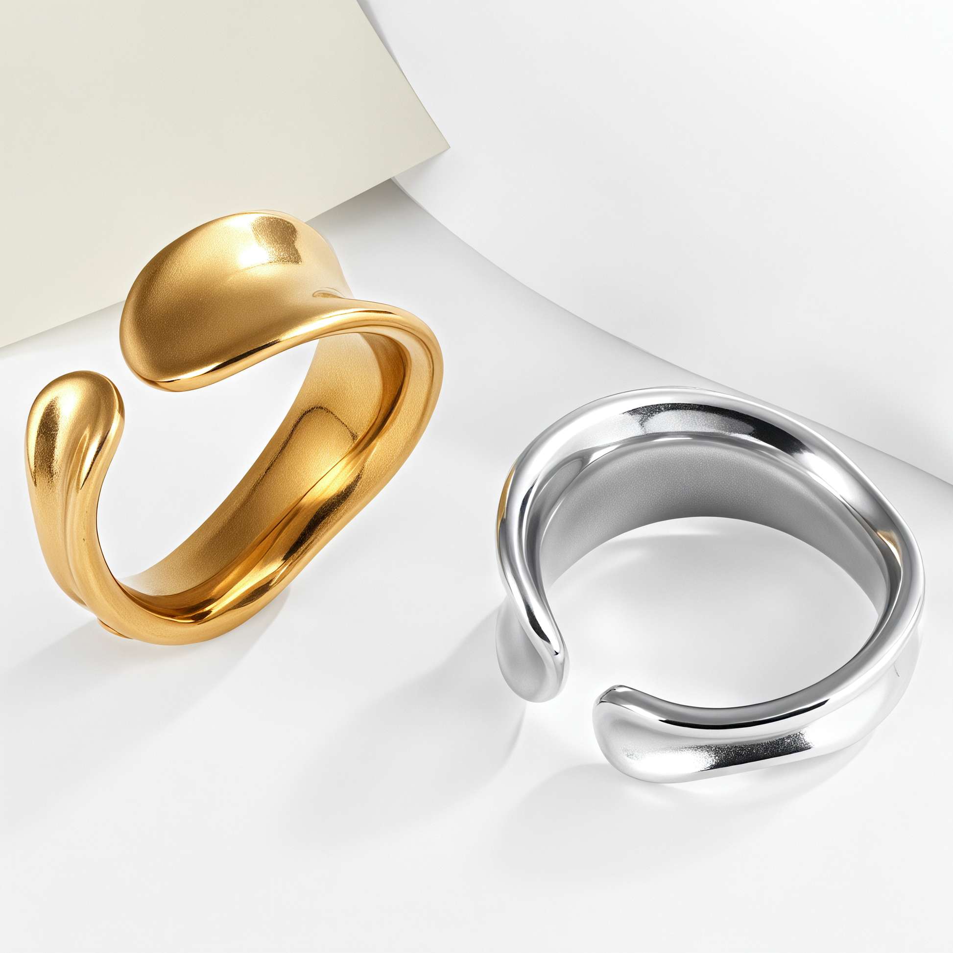 Minimalist Stainless Steel Open Loop Ring Classic Fashion for Women | G004492