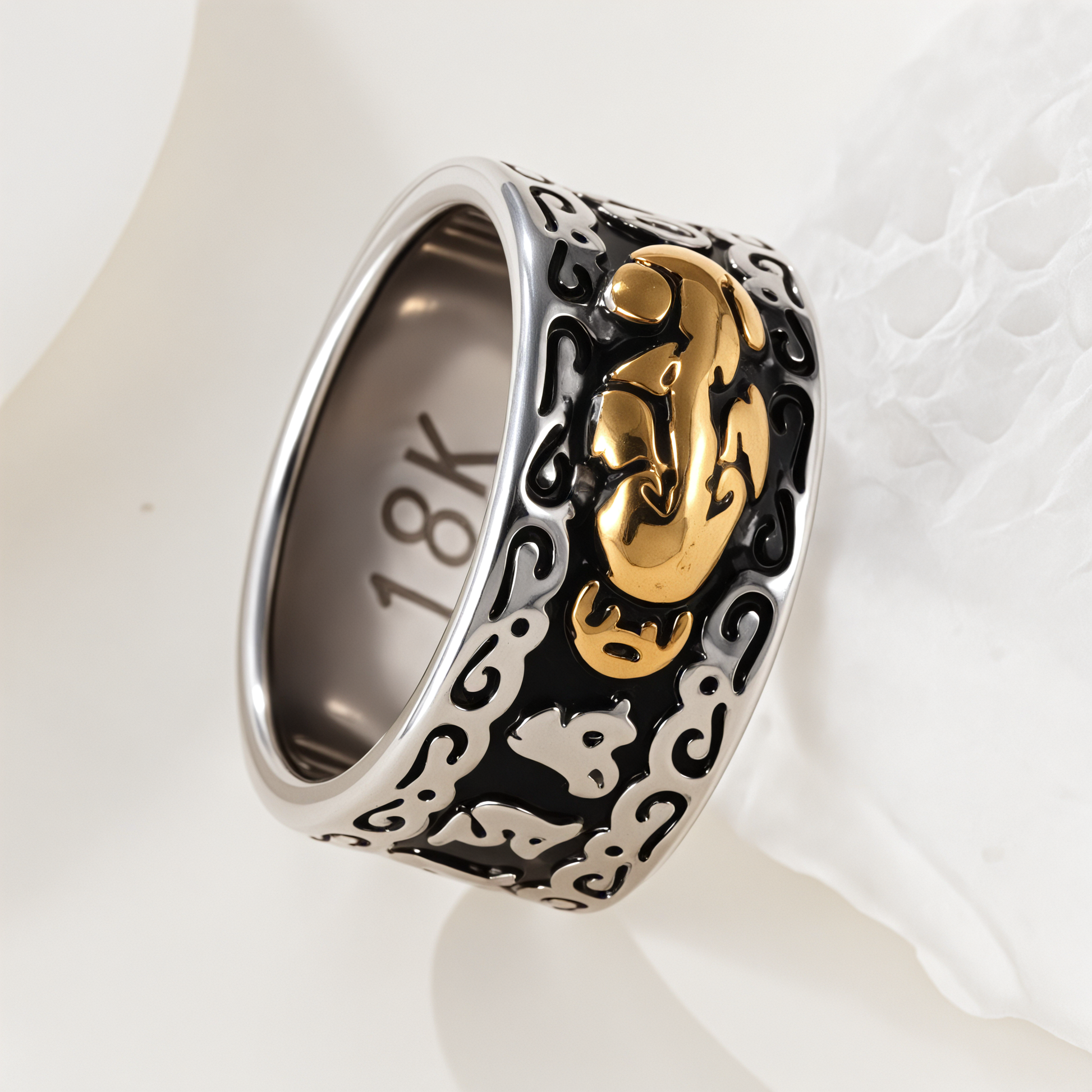 Feng Shui Pixiu Good Luck And Wealth Unisex Stainless Steel Ring丨CQSDZ-1