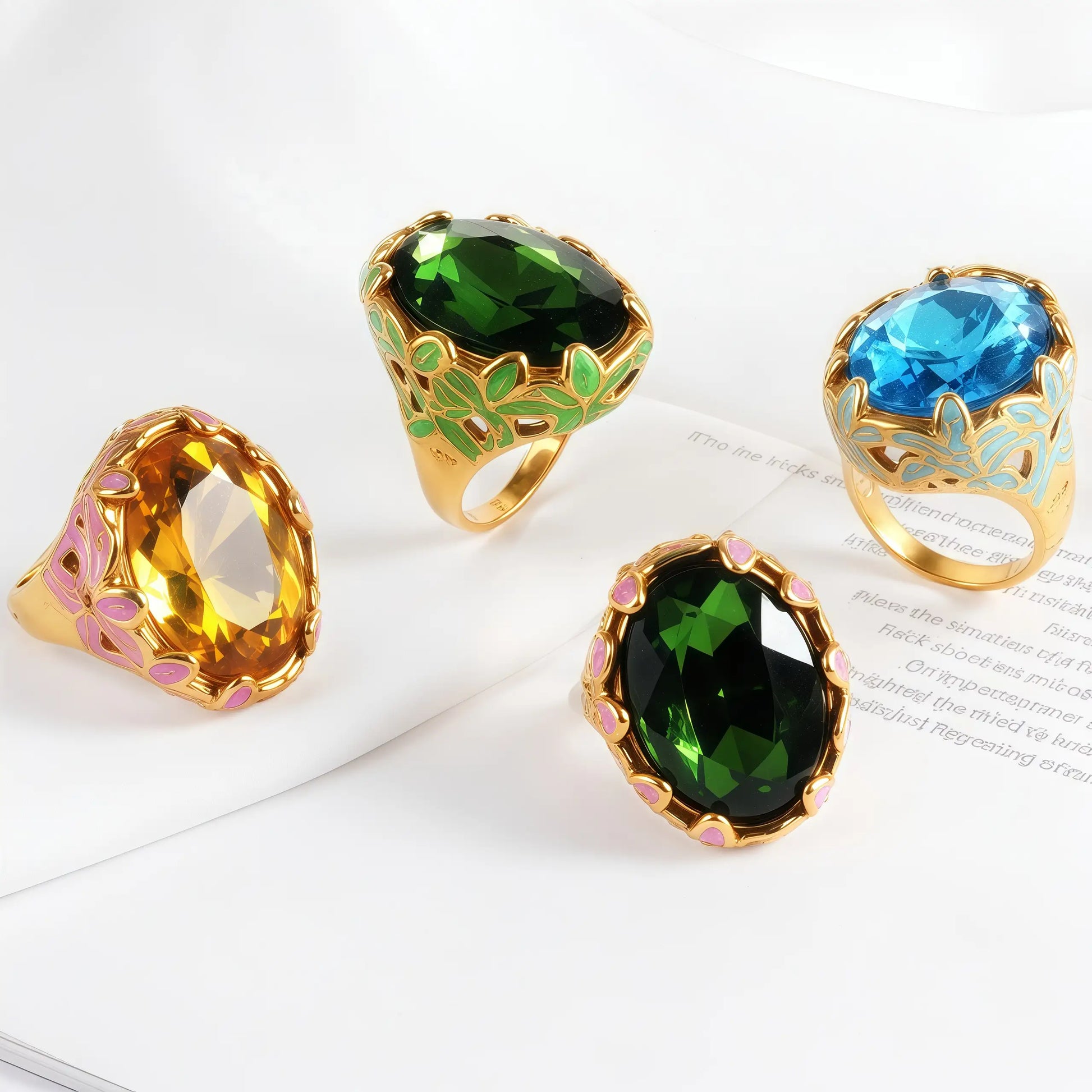 Gorgeous Vintage Colorful Gemstone Trendy Ring for Women | G004465