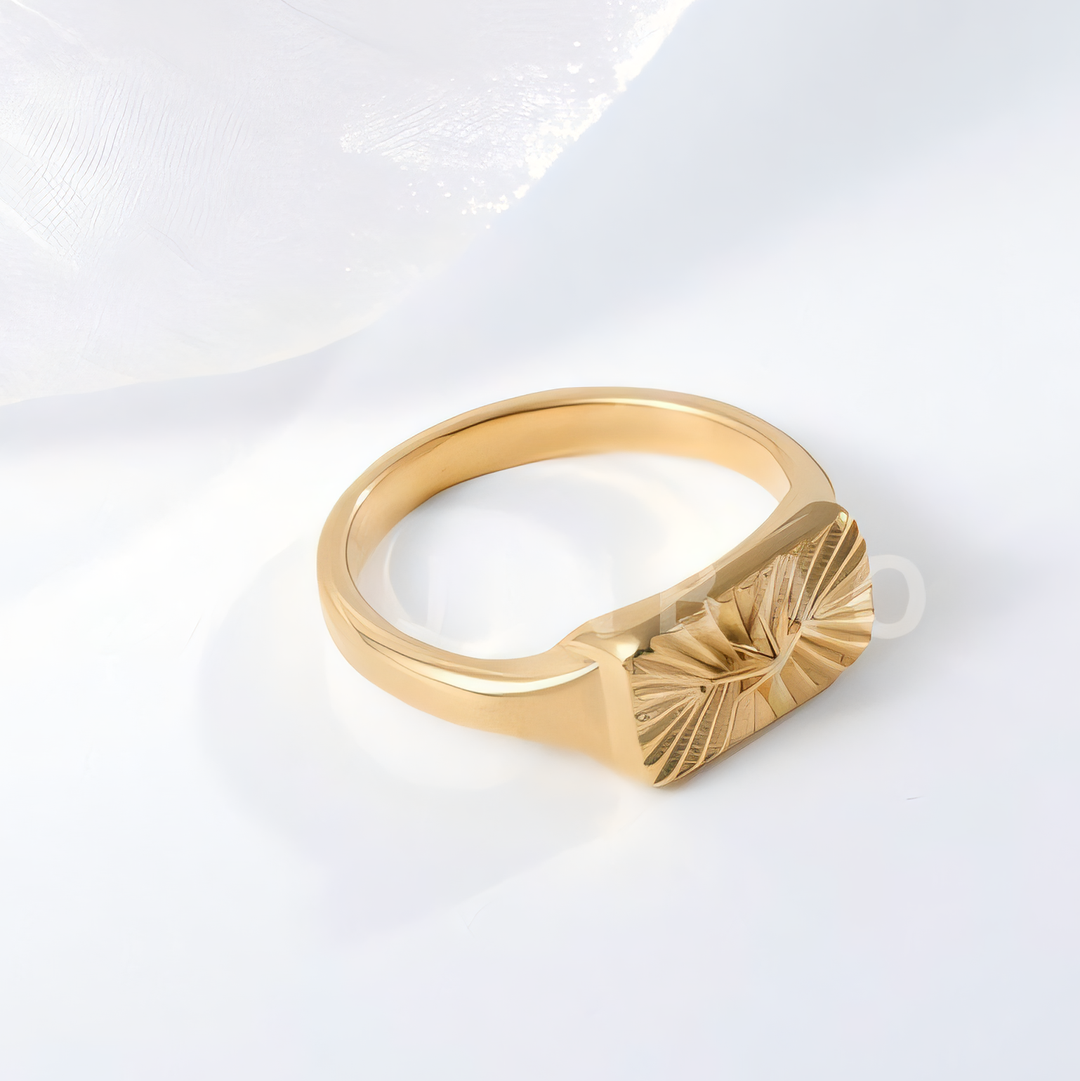 Radiant Texture Stainless Steel Ring Unisex Minimalist Fashion Band | G001499