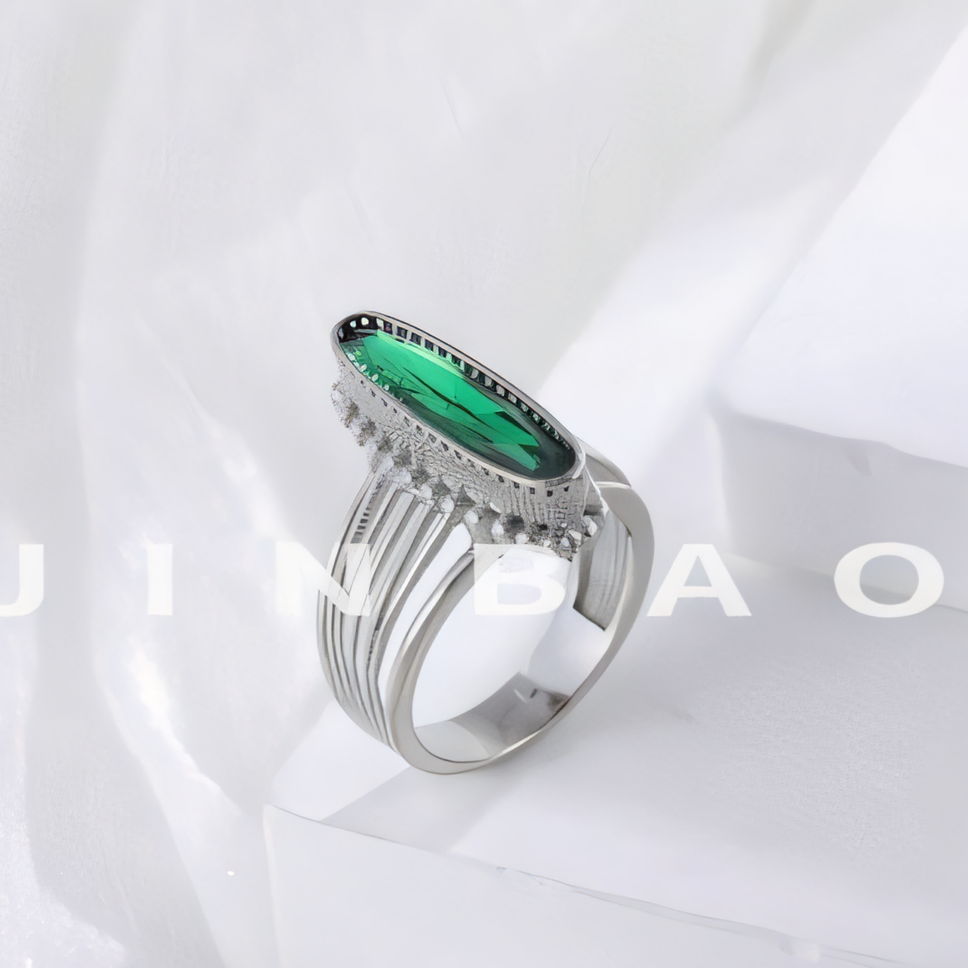 Vintage colored enamel stainless steel women's ring | BL2052