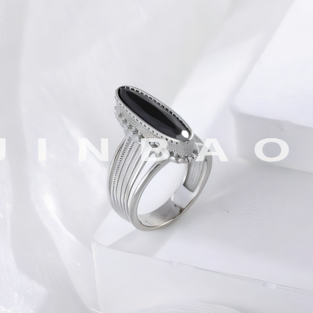 Vintage colored enamel stainless steel women's ring | BL2052