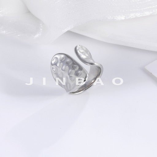 Ripple Texture Creative Stainless Steel Women's Ring | G004013