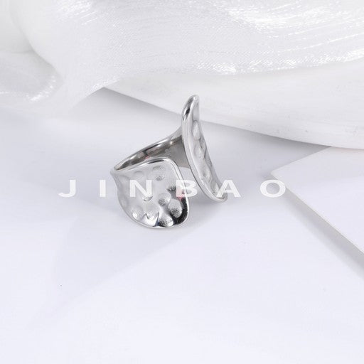Ripple Texture Creative Stainless Steel Women's Ring | G004013