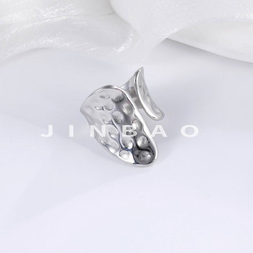 Ripple Texture Creative Stainless Steel Women's Ring | G004013