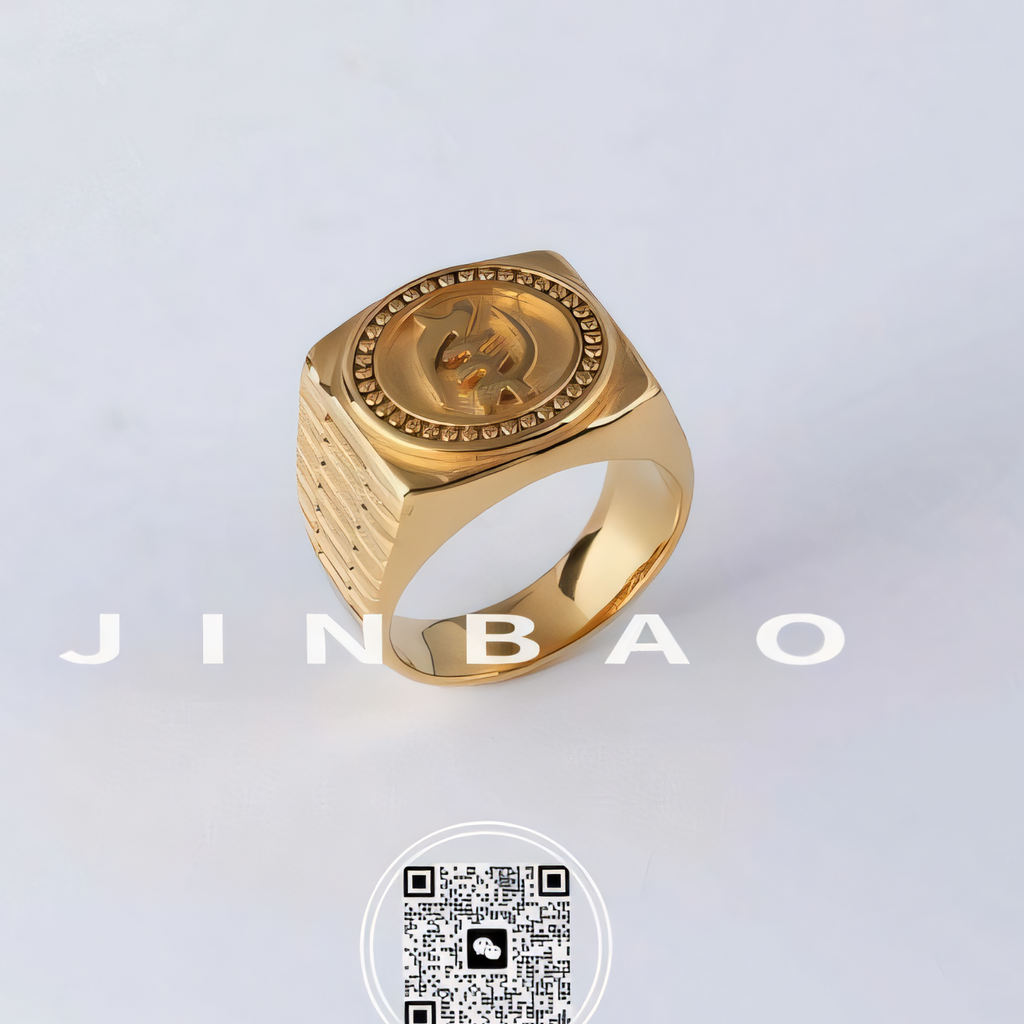 Round Zodiac Pattern Relief Retro Stainless Steel Ring | G003